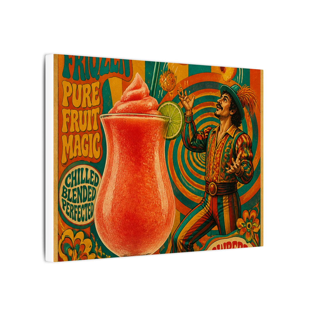 Daiquiri Fruit Juggler Wall Art Canvas 16×20 Psychedelic Cafe Decor Maximalist Print