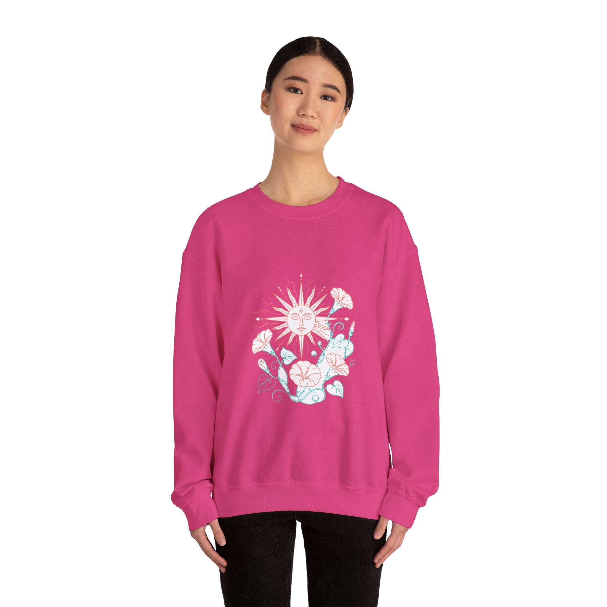 Matching Couple Sweatshirt - Sun & Moon Matching Couple Premium Fleece Sweatshirt Minimalist Art His Hers Christmas Gift - Design B
