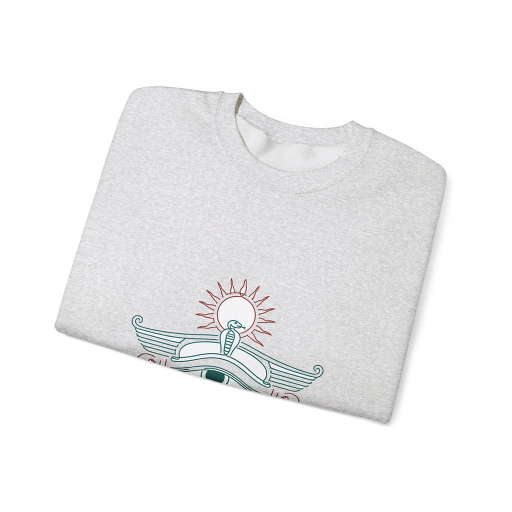 Matching Couple Sweatshirt - Eye of Ra & Horus Matching Couple Crewneck Sweatshirt Minimalist Art His Hers Valentine Gift - Design A