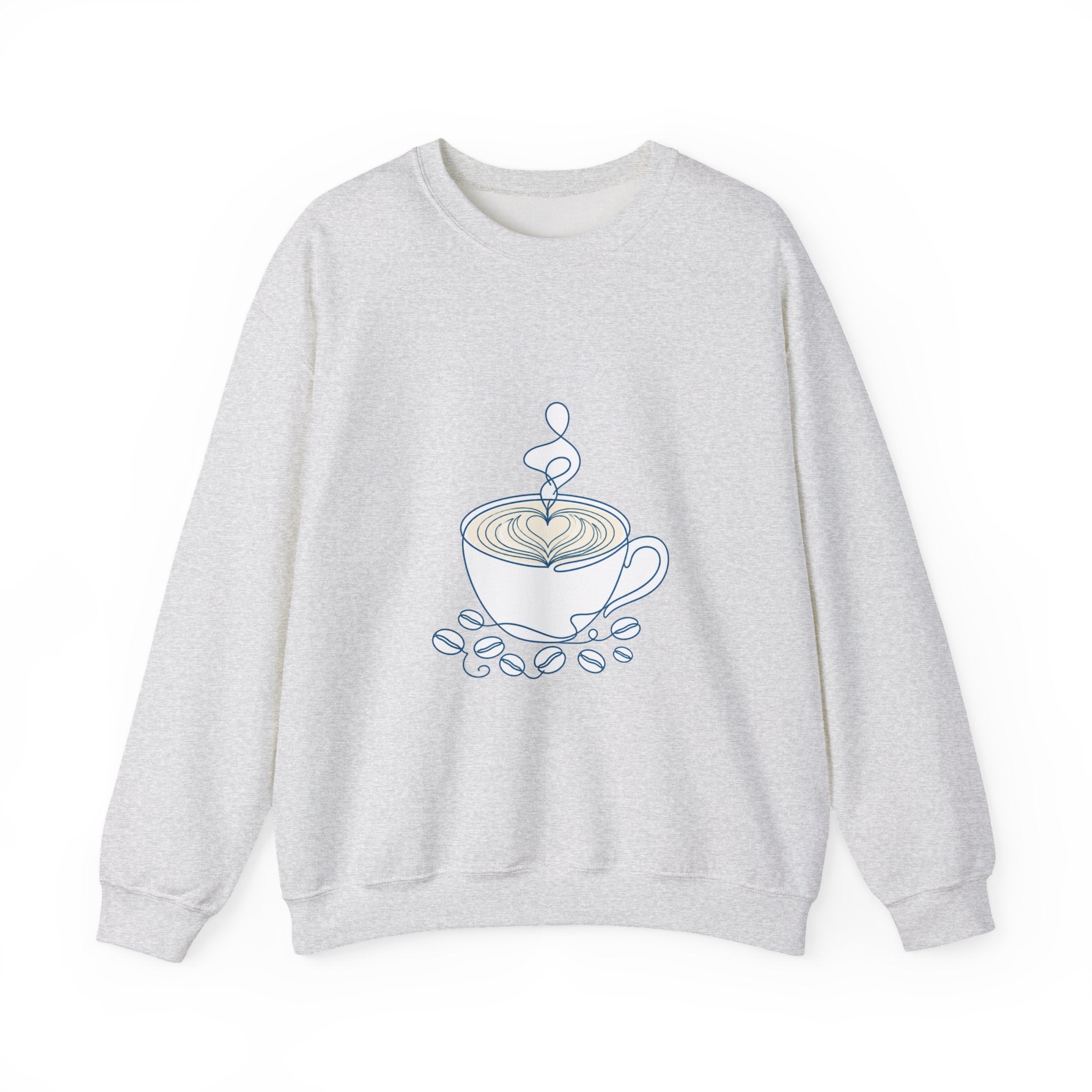 Matching Couple Sweatshirt - Coffee & Tea Matching Couple Premium Fleece Sweatshirt Minimalist Art His Hers Christmas Gift - Design A
