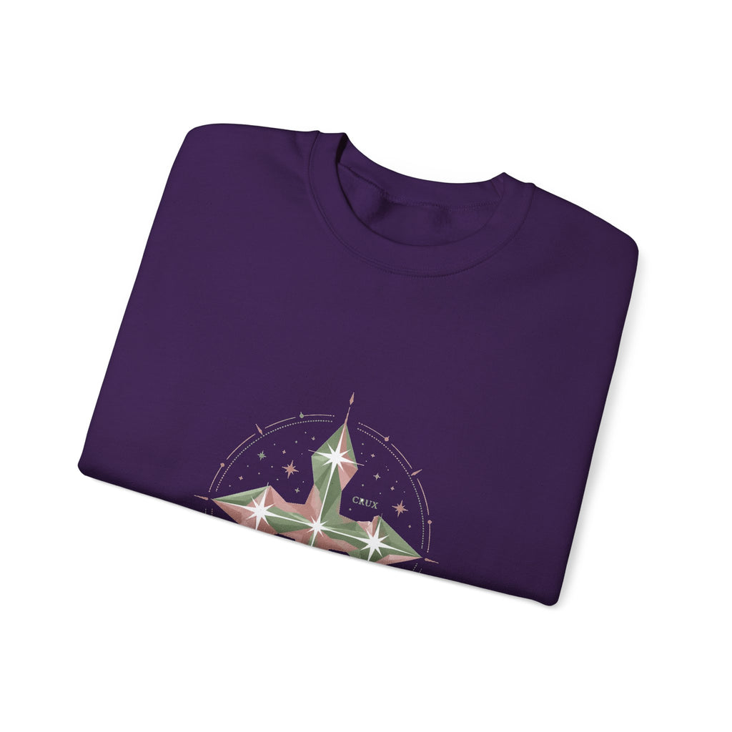 Matching Couple Sweatshirt - Aurora & Southern Cross Matching Couple Comfort Colors Crew Geometric Art His Hers Love Gift - Design B