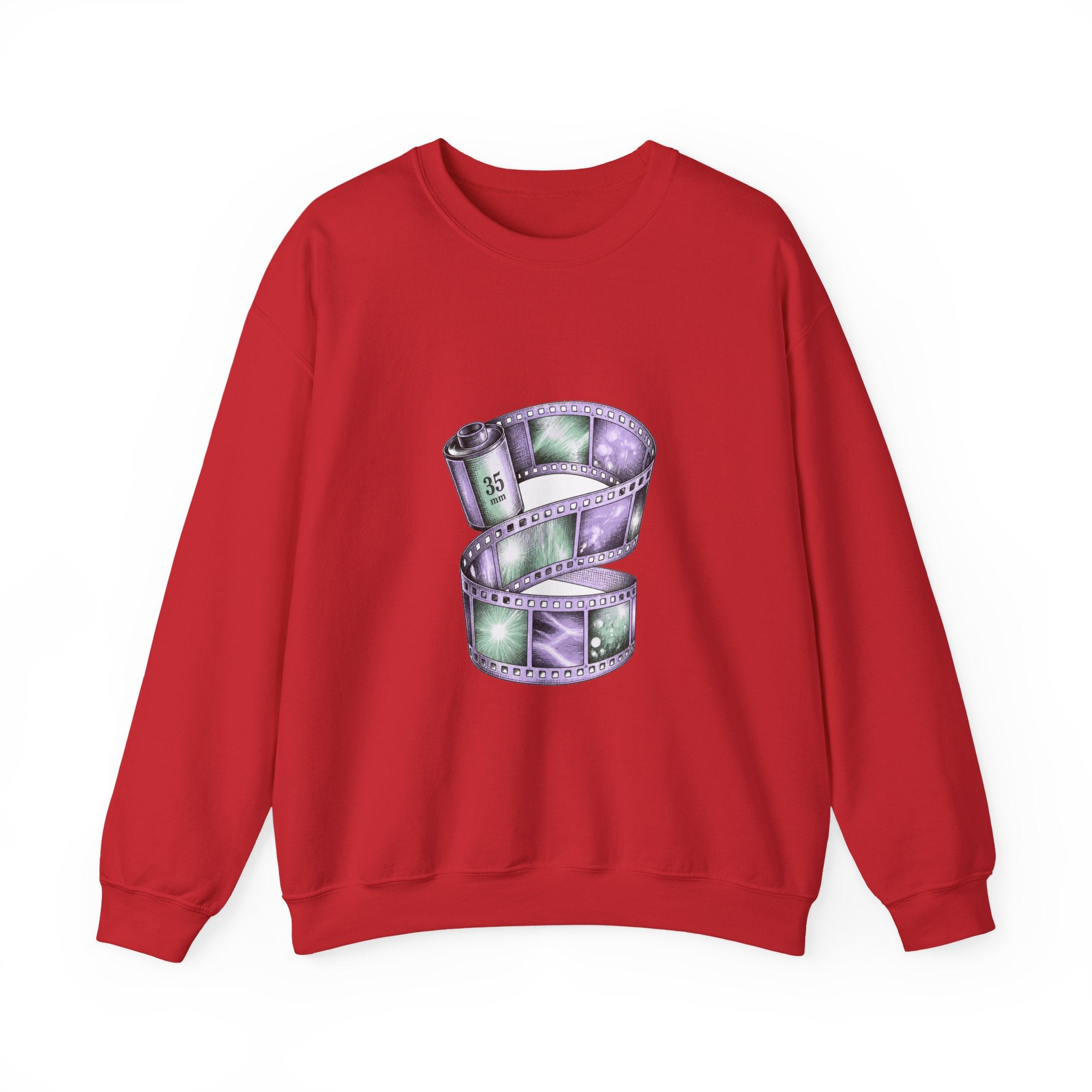 Matching Couple Sweatshirt - Camera & Film Matching Couple Comfort Colors Crew Hand-Drawn Art His Hers Anniversary Gift - Design B