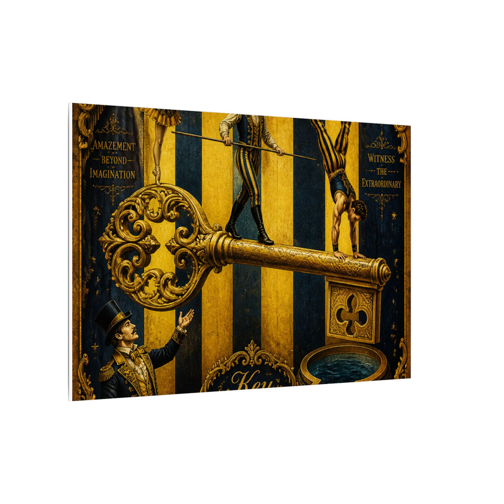 Giant Key Performance Wall Art Canvas 24×36 Baroque Studio Decor Maximalist Print