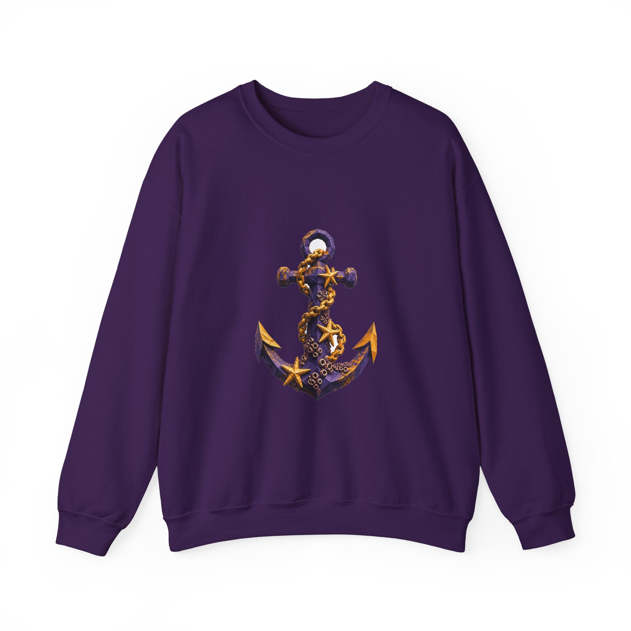 Matching Couple Sweatshirt - Anchor & Sail Matching Couple Crewneck Sweatshirt Geometric Art His Hers Couple Gift - Design A