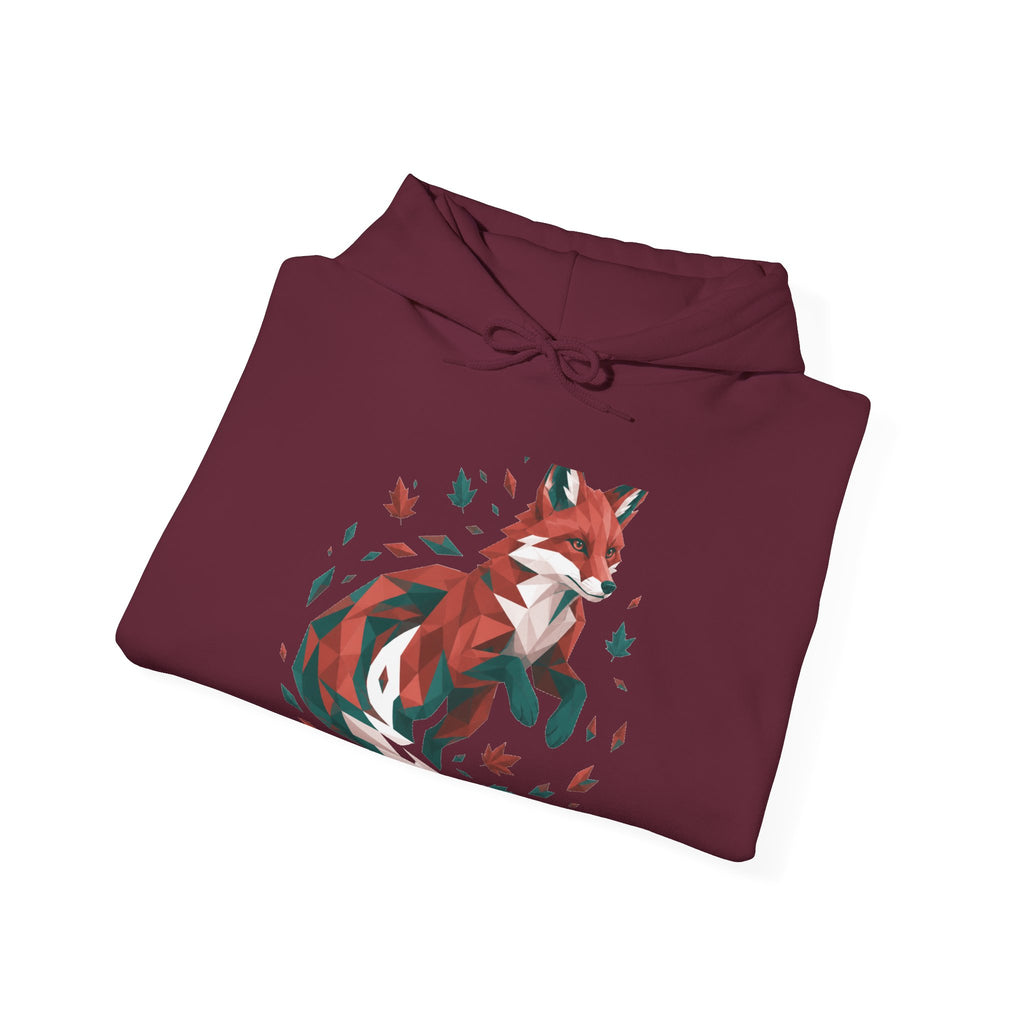 Matching Couple Sweatshirt - Fox & Rabbit Matching Couple Hooded Sweatshirt Geometric Art His Hers Couple Gift - Design A