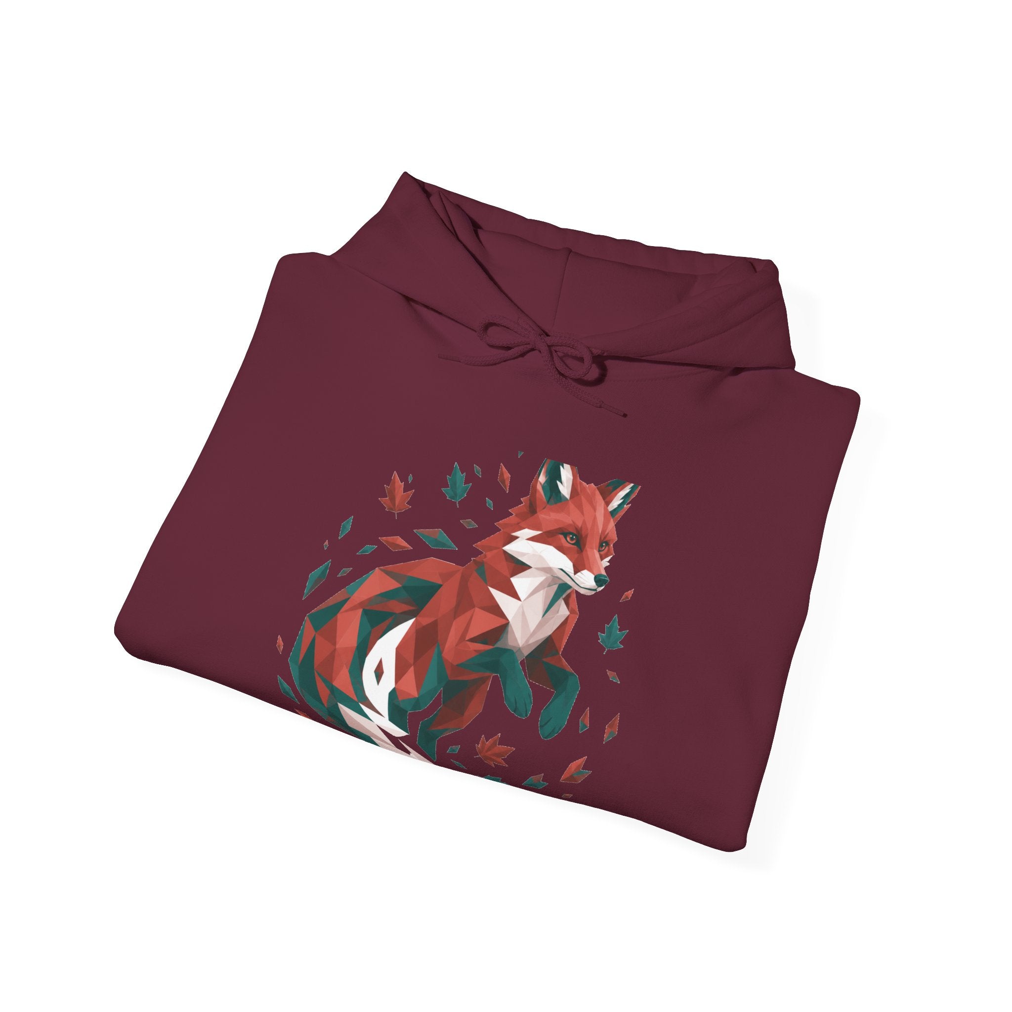 Matching Couple Sweatshirt - Fox & Rabbit Matching Couple Hooded Sweatshirt Geometric Art His Hers Couple Gift - Design A