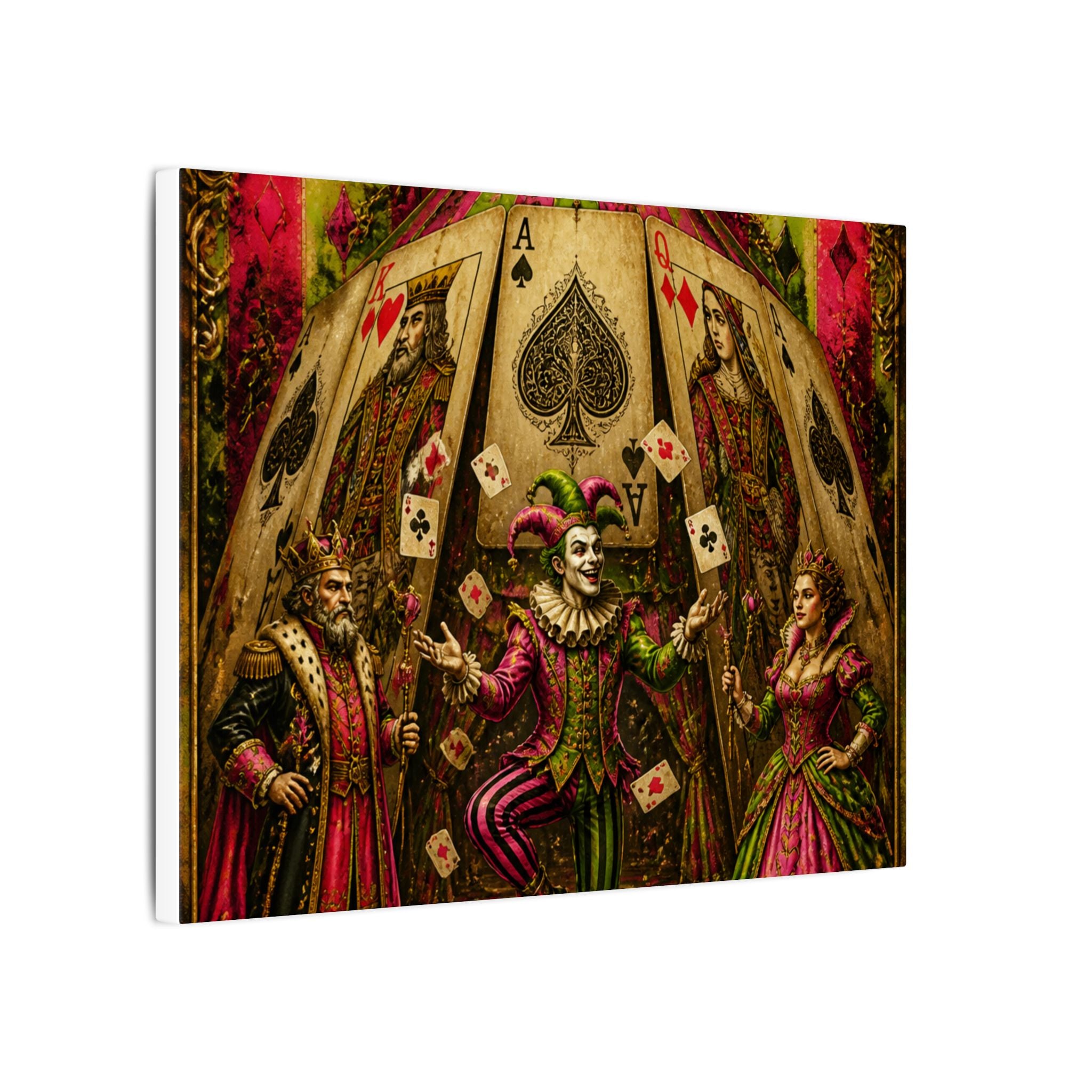 Playing Cards Tent Wall Art Canvas 16×20 Baroque Home Office Decor Maximalist Print