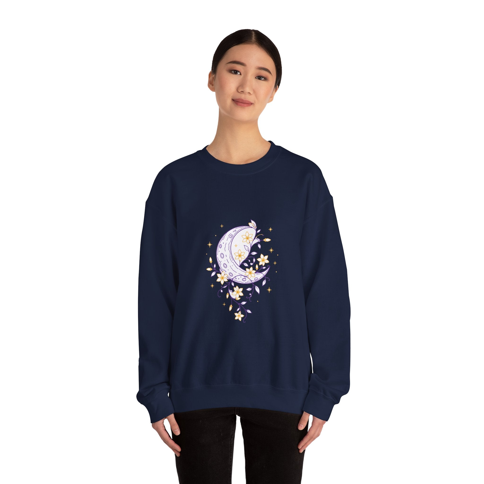 Matching Couple Sweatshirt - Sun & Moon Matching Couple Comfort Colors Crew Minimalist Art His Hers Christmas Gift - Design A