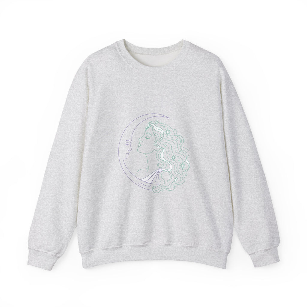 Matching Couple Sweatshirt - Helios & Selene Matching Couple Premium Fleece Sweatshirt Minimalist Art His Hers Christmas Gift - Design B