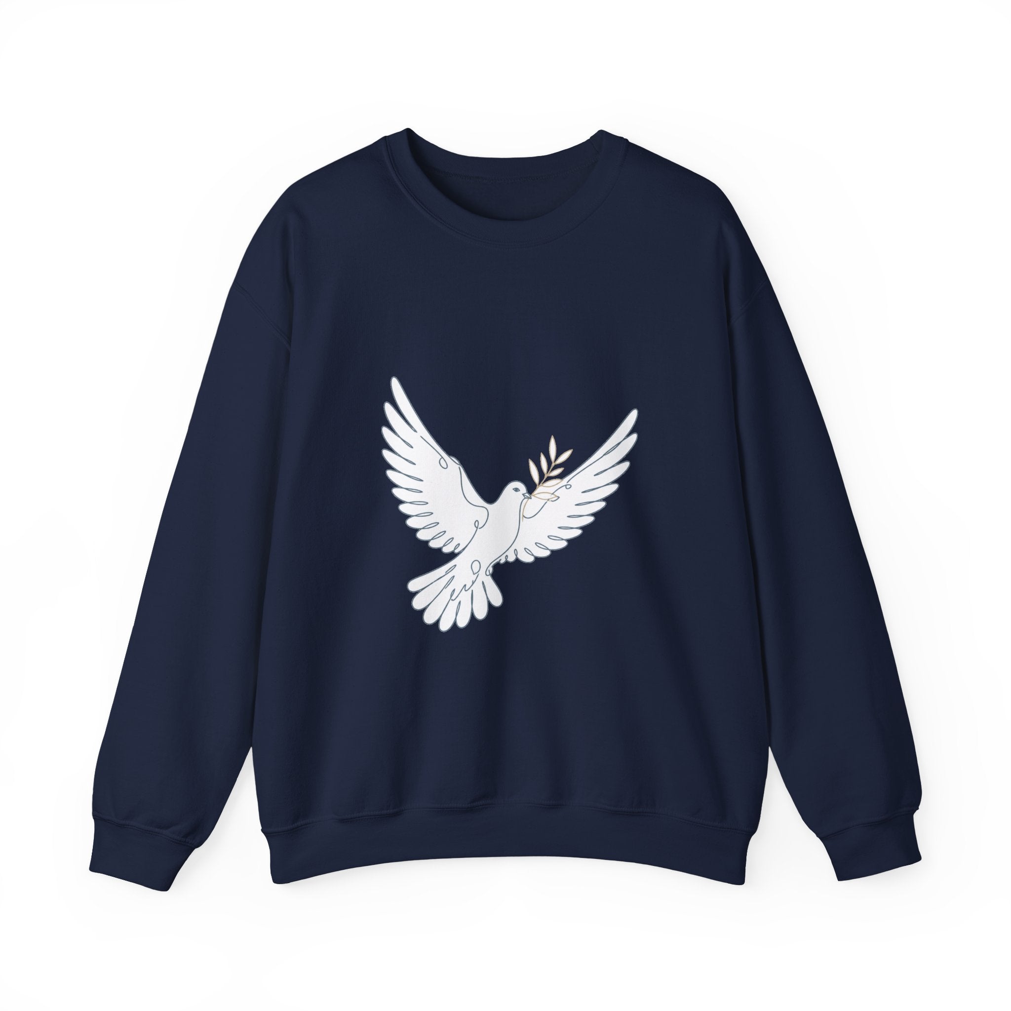 Matching Couple Sweatshirt - Wolf & Dove Matching Couple Comfort Colors Crew Minimalist Art His Hers Christmas Gift - Design B