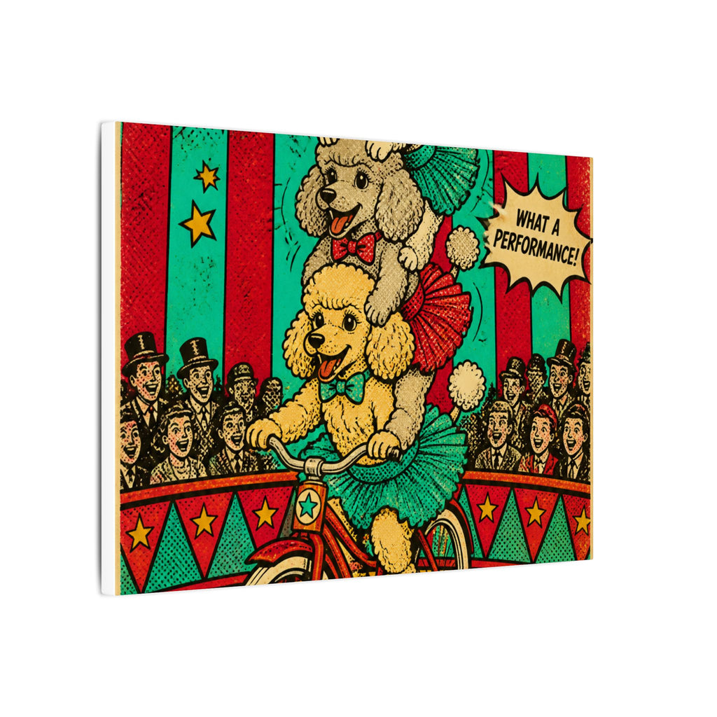 Poodle Stack Bicycle Wall Art Canvas 24×36 Pop Art Restaurant Decor Maximalist Print