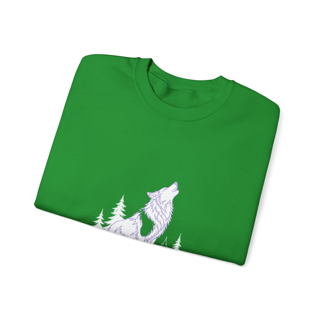 Matching Couple Sweatshirt - Wolf & Dove Matching Couple Premium Fleece Sweatshirt Minimalist Art His Hers Christmas Gift - Design A