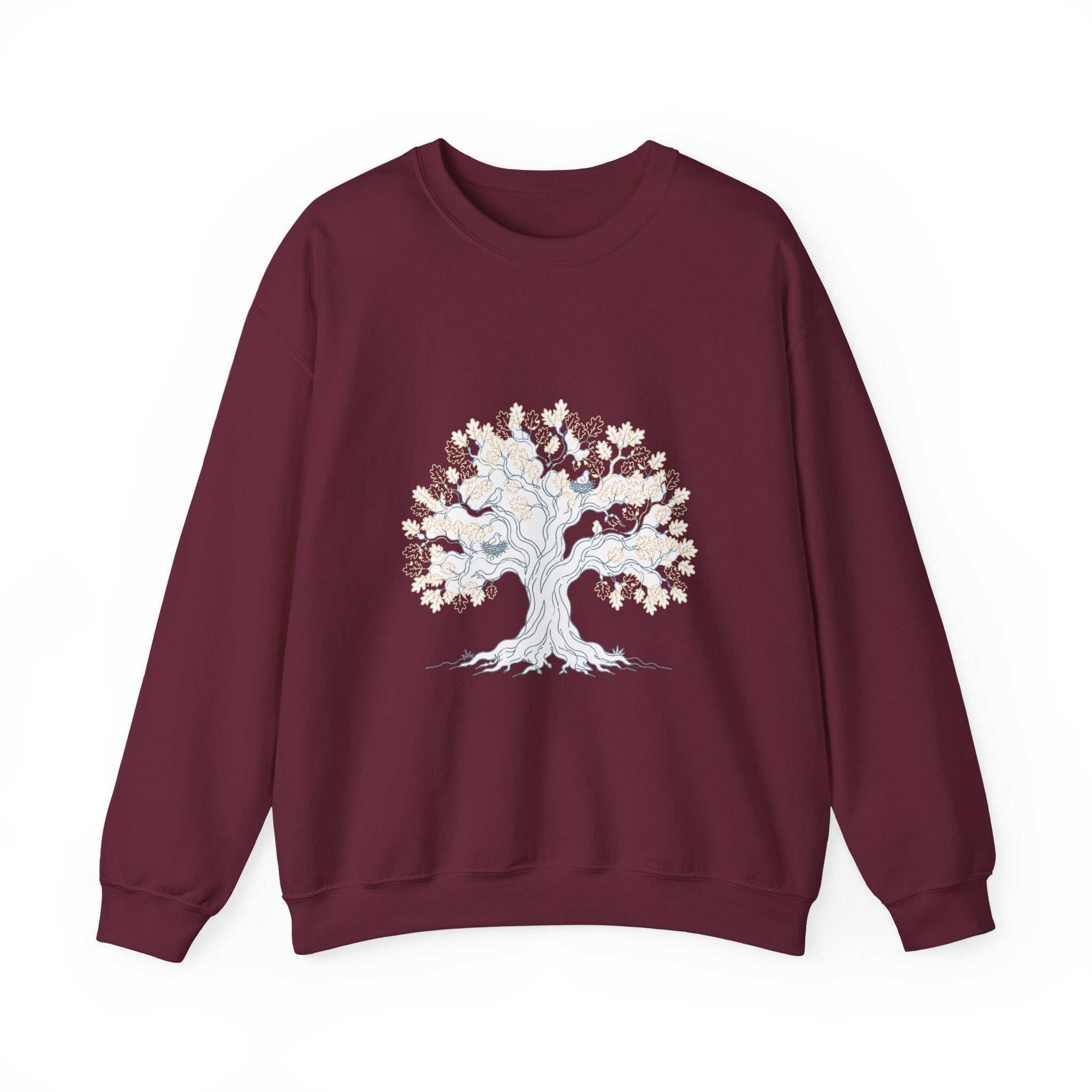 Matching Couple Sweatshirt - Ancient Oak & Deep Roots Matching Couple Premium Fleece Sweatshirt Minimalist Art His Hers Christmas Gift - Design A