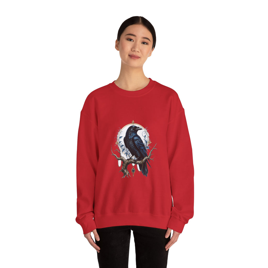 Matching Couple Sweatshirt - Raven & Swan Matching Couple Crewneck Sweatshirt Hand-Drawn Art His Hers Best Friend Gift - Design A