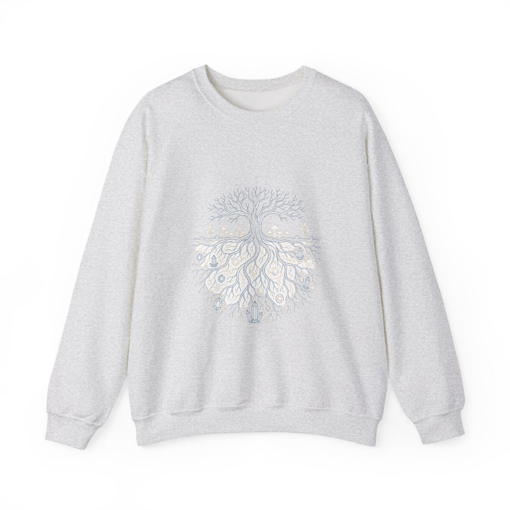 Matching Couple Sweatshirt - Ancient Oak & Deep Roots Matching Couple Premium Fleece Sweatshirt Minimalist Art His Hers Christmas Gift - Design B