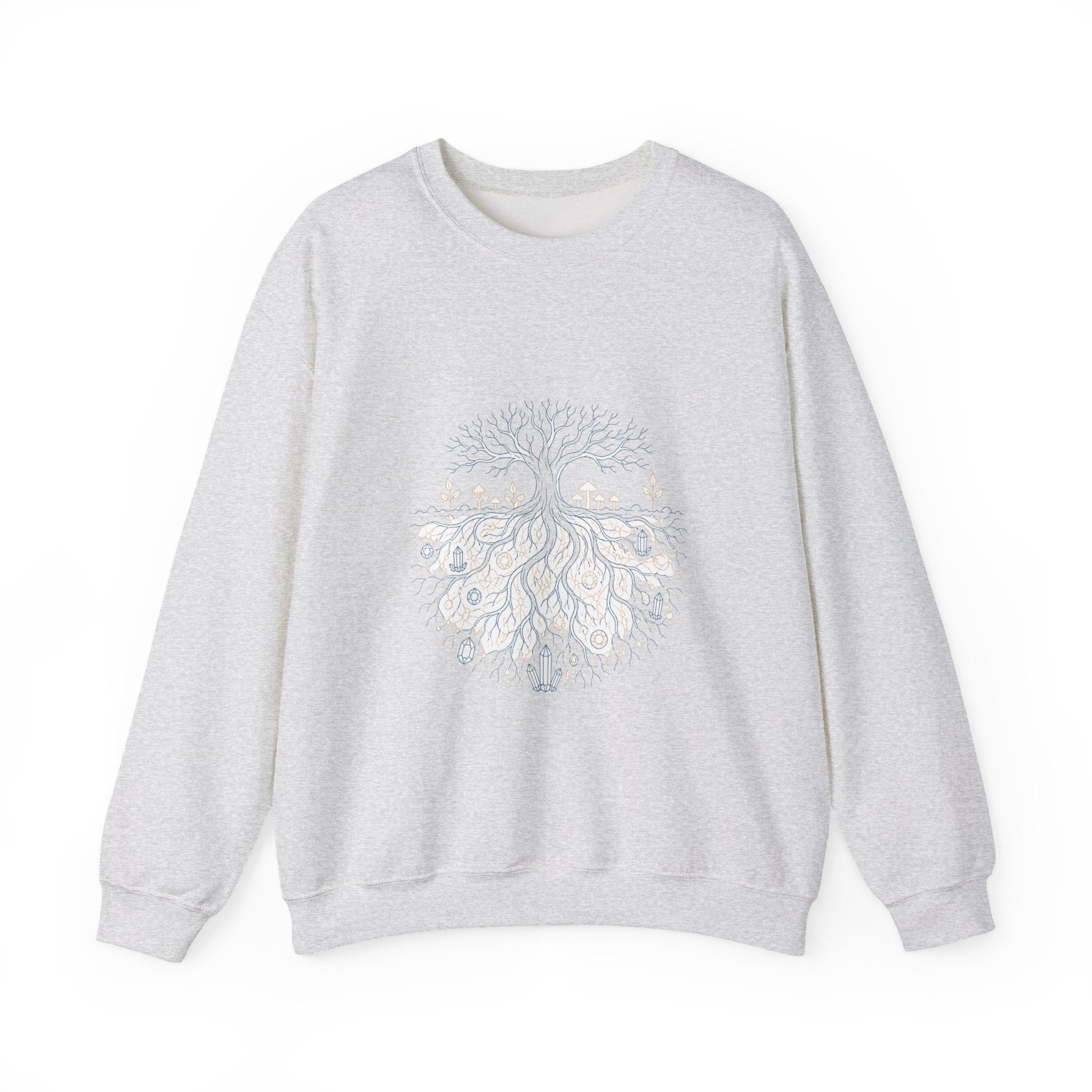 Matching Couple Sweatshirt - Ancient Oak & Deep Roots Matching Couple Premium Fleece Sweatshirt Minimalist Art His Hers Christmas Gift - Design B