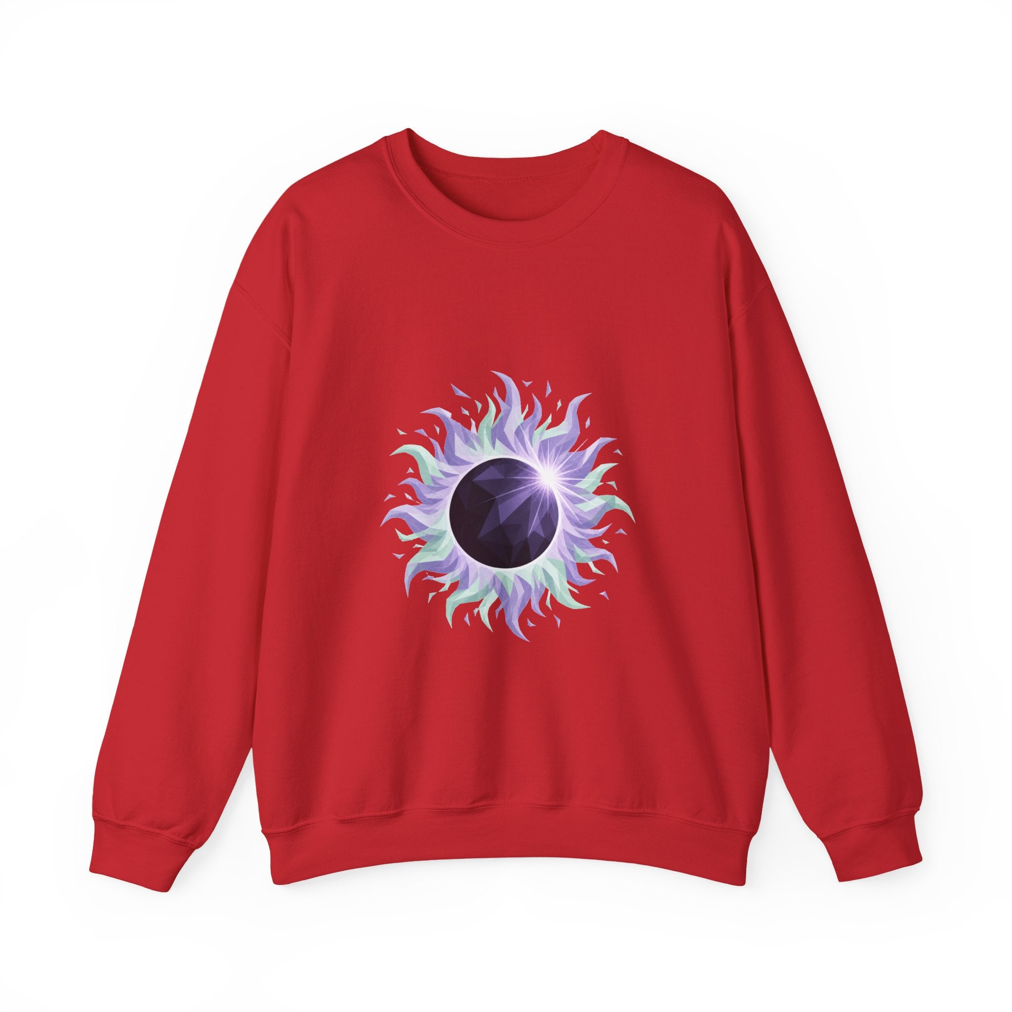 Matching Couple Sweatshirt - Solar & Lunar Eclipse Matching Couple Comfort Colors Crew Geometric Art His Hers Love Gift - Design A