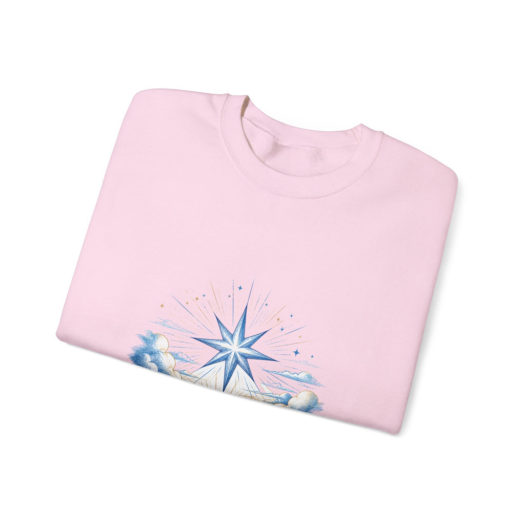 Matching Couple Sweatshirt - Evening & Morning Star Matching Couple Comfort Colors Crew Hand-Drawn Art His Hers Anniversary Gift - Design B