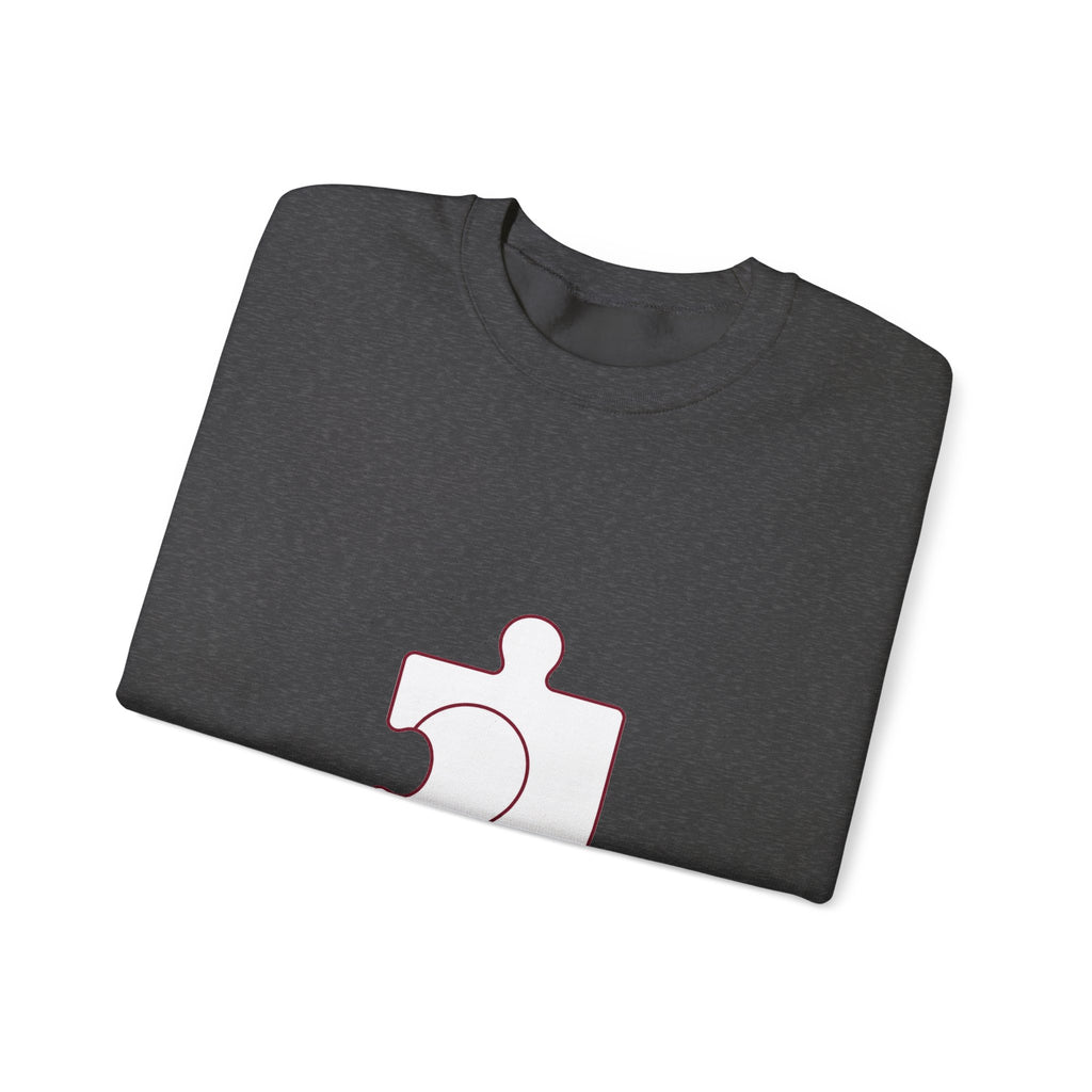 Matching Couple Sweatshirt - Puzzle Pieces Matching Couple Premium Fleece Sweatshirt Minimalist Art His Hers Christmas Gift - Design B