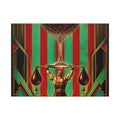 Wine Glass Strongman Wall Art Canvas 24×36 Art Deco Bar Area Decor Maximalist Print