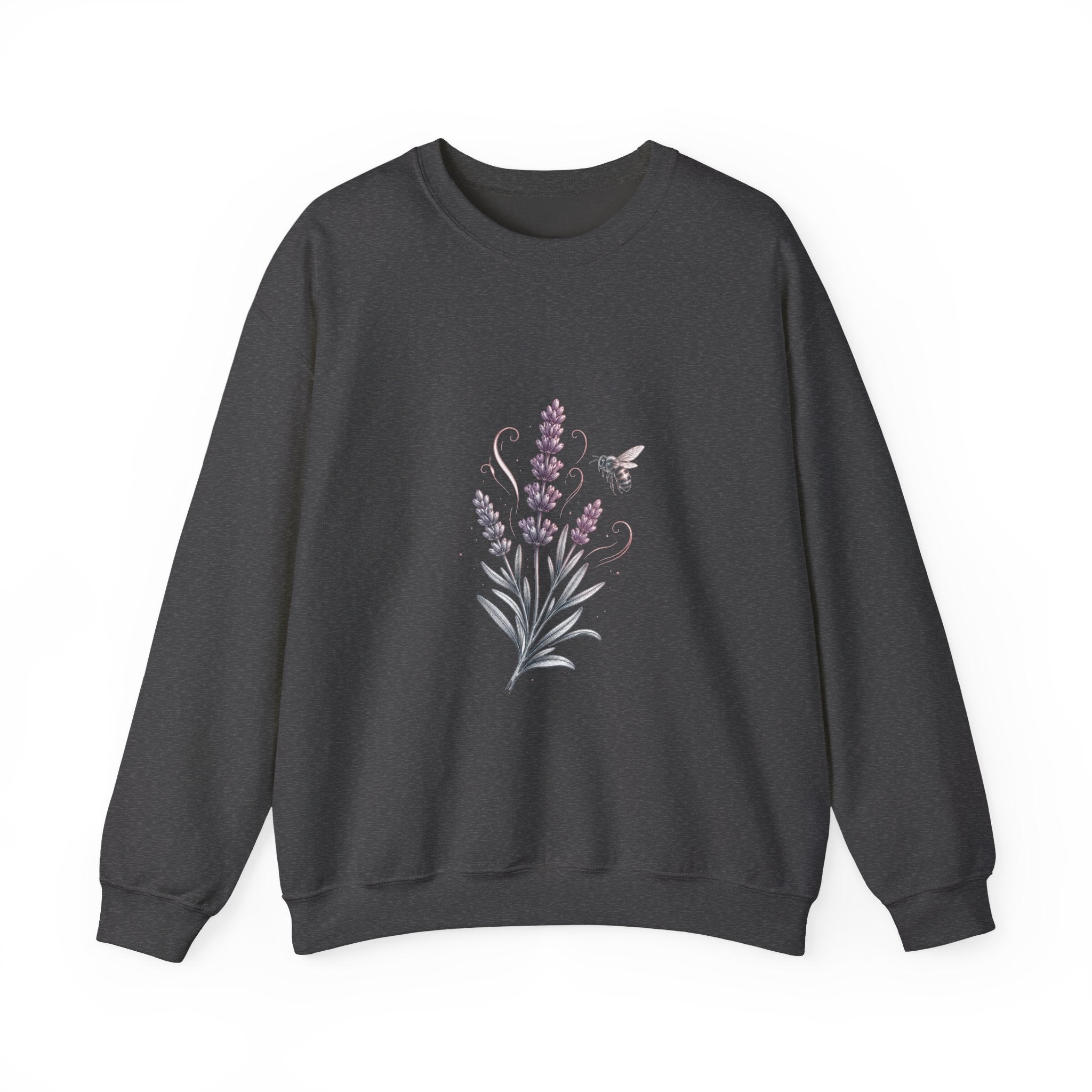 Matching Couple Sweatshirt - Lavender & Thistle Matching Couple Premium Fleece Sweatshirt Hand-Drawn Art His Hers Anniversary Gift - Design A
