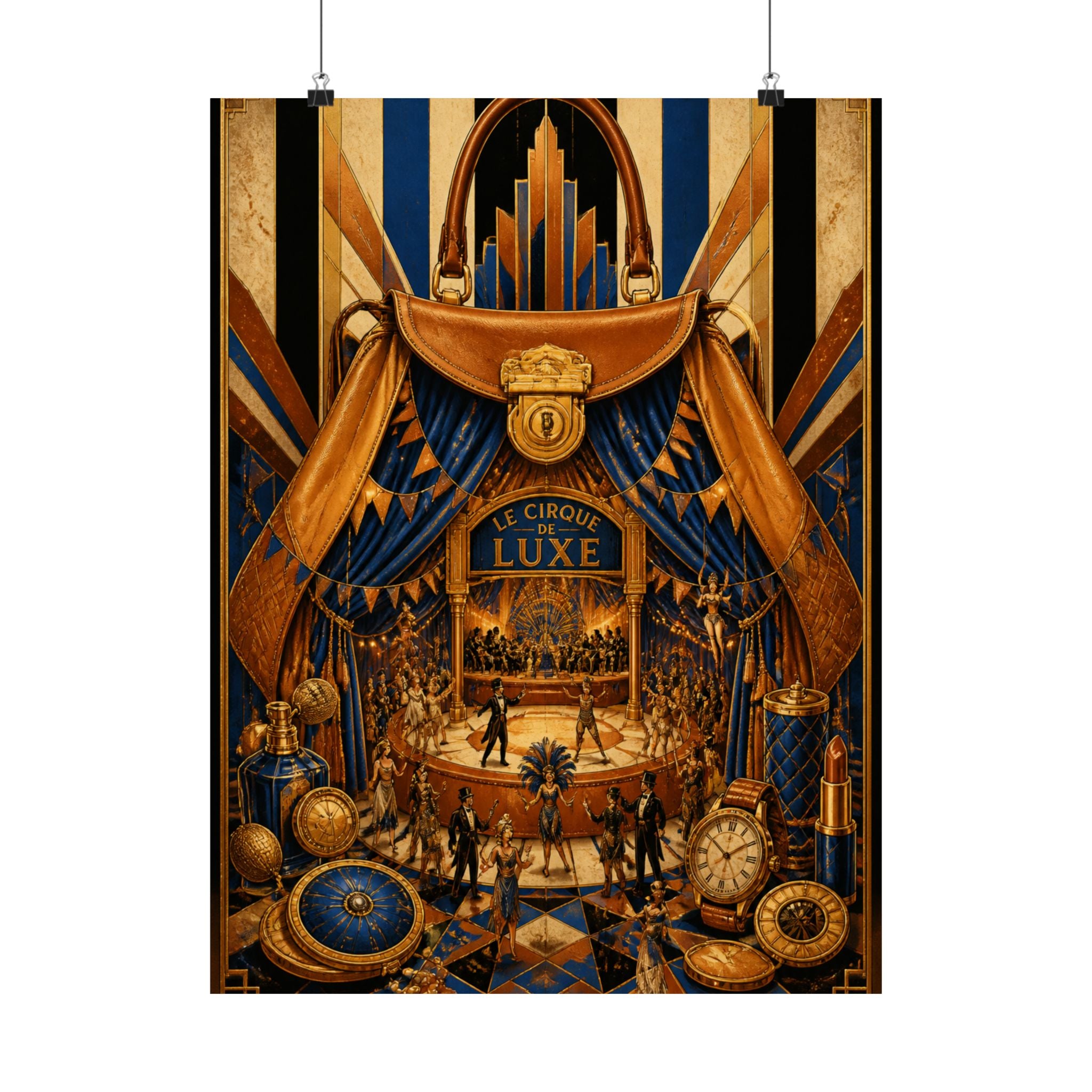 Handbag Big Top Wall Art Poster 24×36 Art Deco Bar Area Decor Maximalist Print