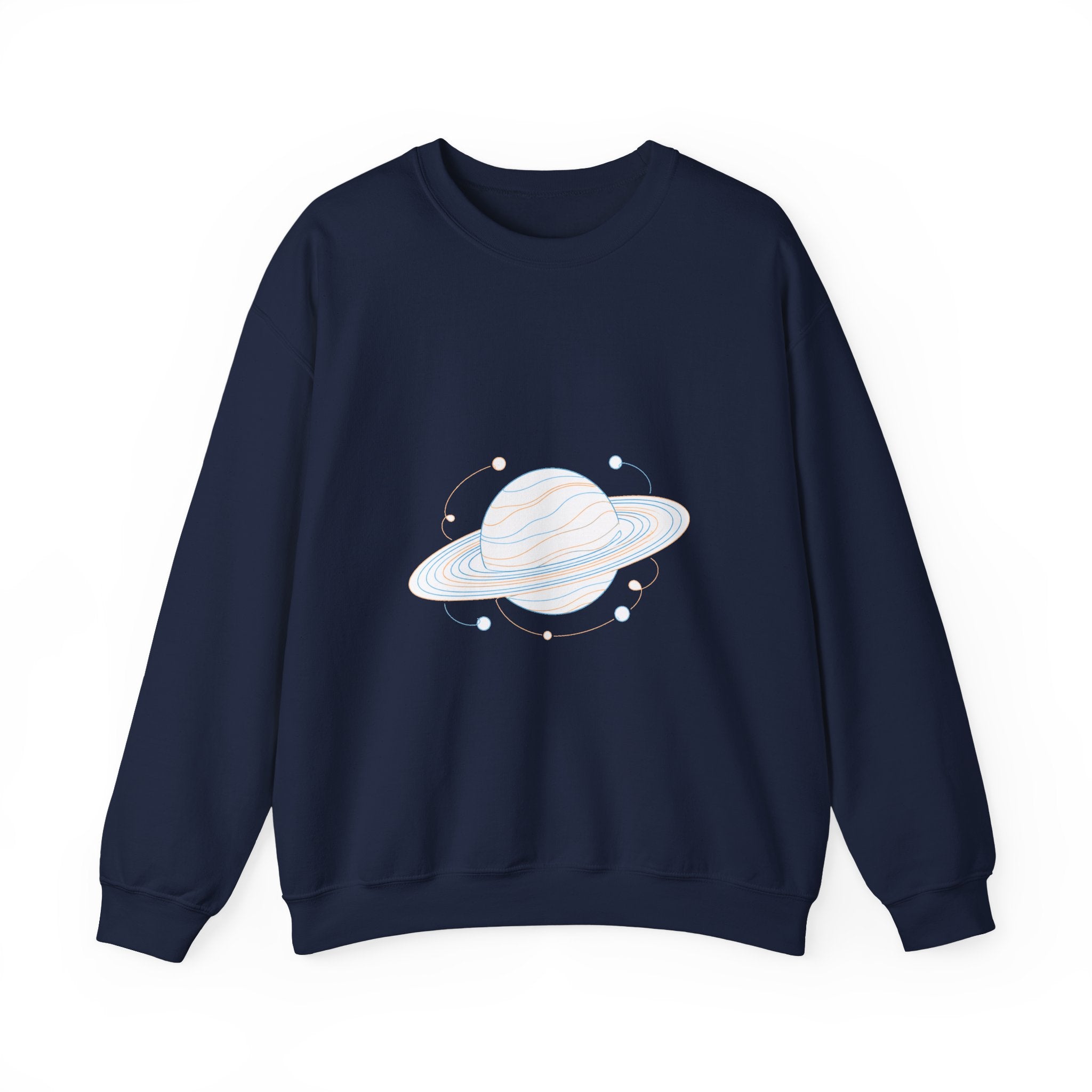 Matching Couple Sweatshirt - Saturn & Jupiter Matching Couple Premium Fleece Sweatshirt Minimalist Art His Hers Christmas Gift - Design A