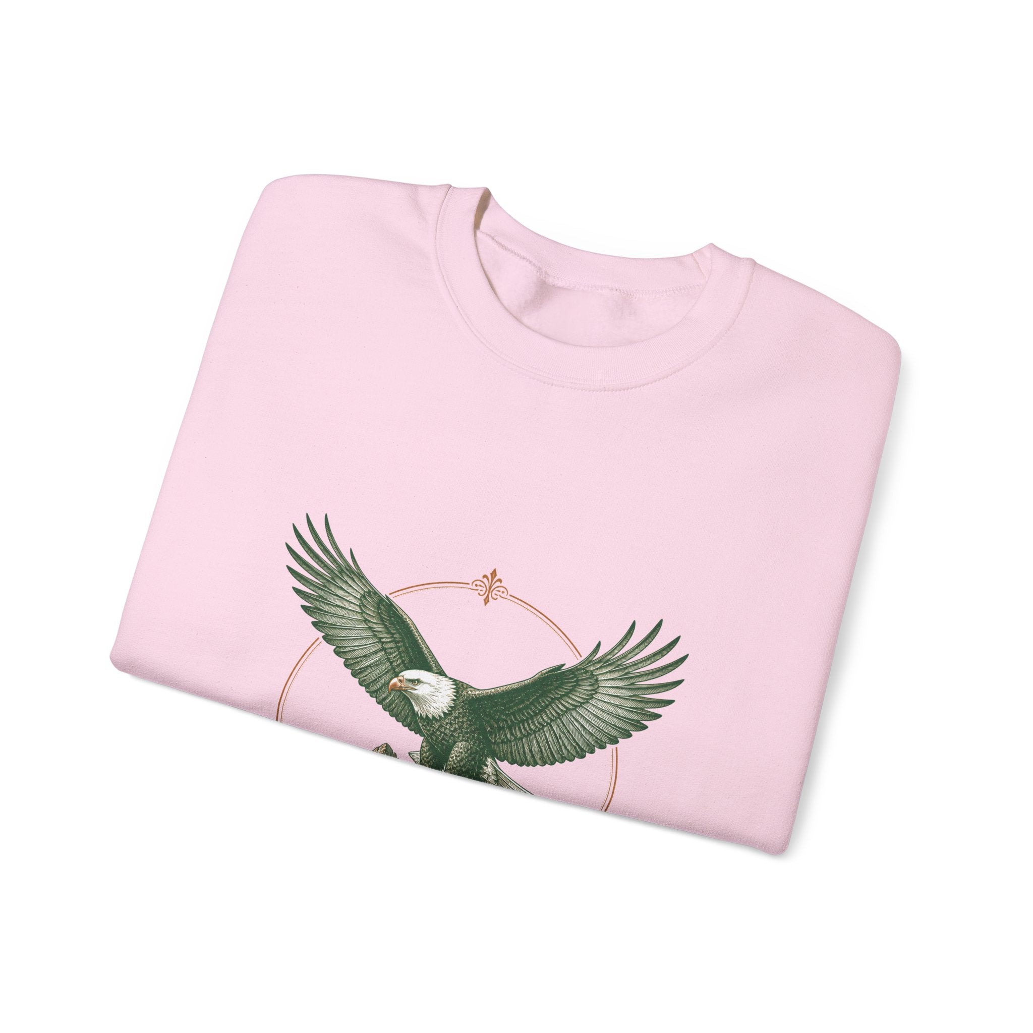Matching Couple Sweatshirt - Eagle & Whale Matching Couple Premium Fleece Sweatshirt Vintage Art His Hers Honeymoon Gift - Design A