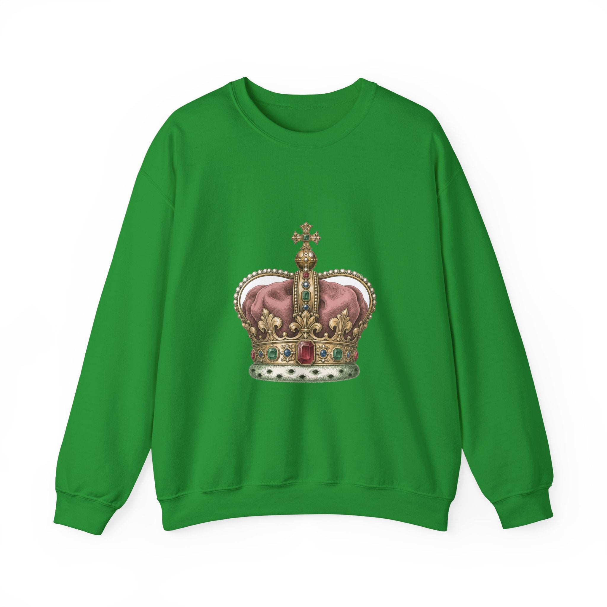 Matching Couple Sweatshirt - Crown & Shield Matching Couple Comfort Colors Crew Vintage Art His Hers Honeymoon Gift - Design A
