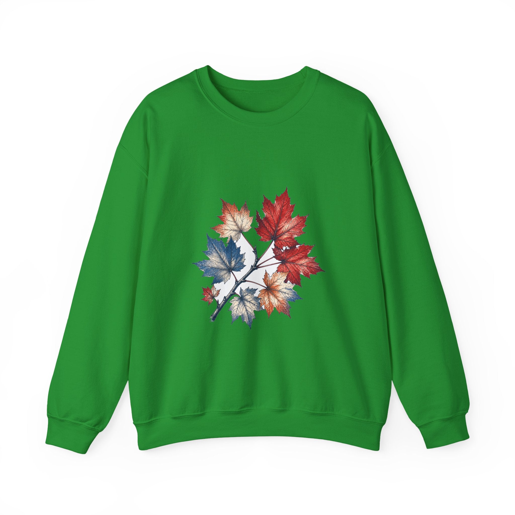 Matching Couple Sweatshirt - Cherry Blossom & Maple Leaf Matching Couple Crewneck Sweatshirt Hand-Drawn Art His Hers Best Friend Gift - Design B