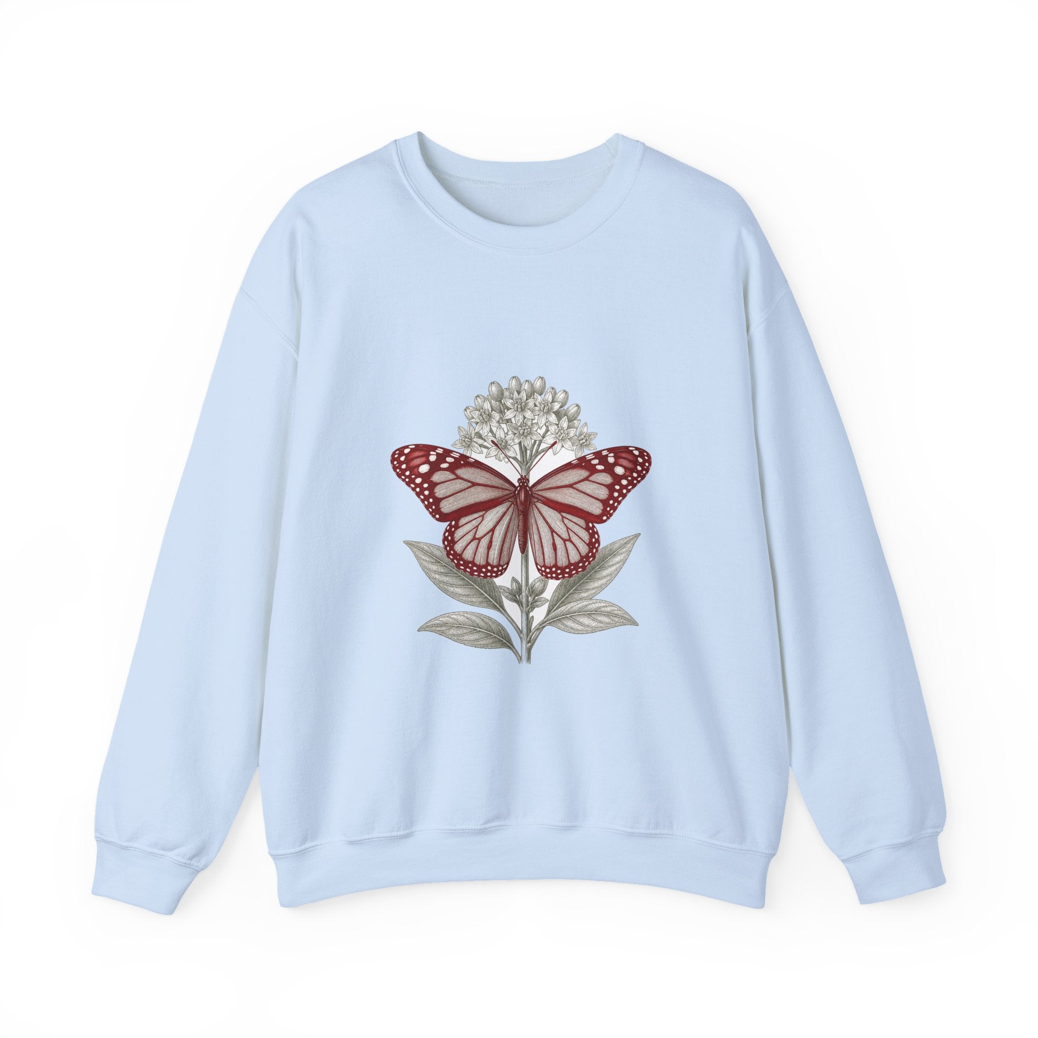 Matching Couple Sweatshirt - Butterfly & Moth Matching Couple Comfort Colors Crew Vintage Art His Hers Honeymoon Gift - Design A