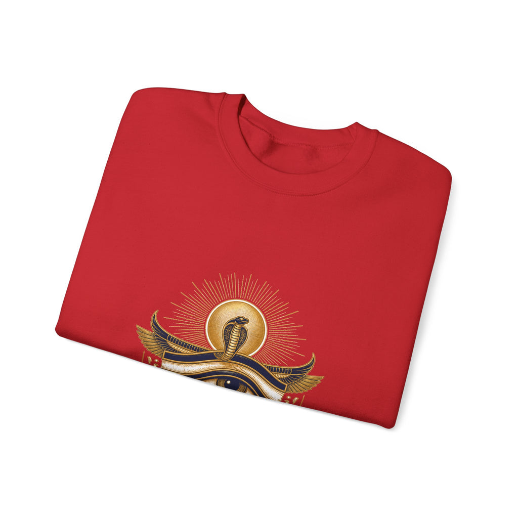 Matching Couple Sweatshirt - Eye of Ra & Horus Matching Couple Crewneck Sweatshirt Vintage Art His Hers Wedding Gift - Design A