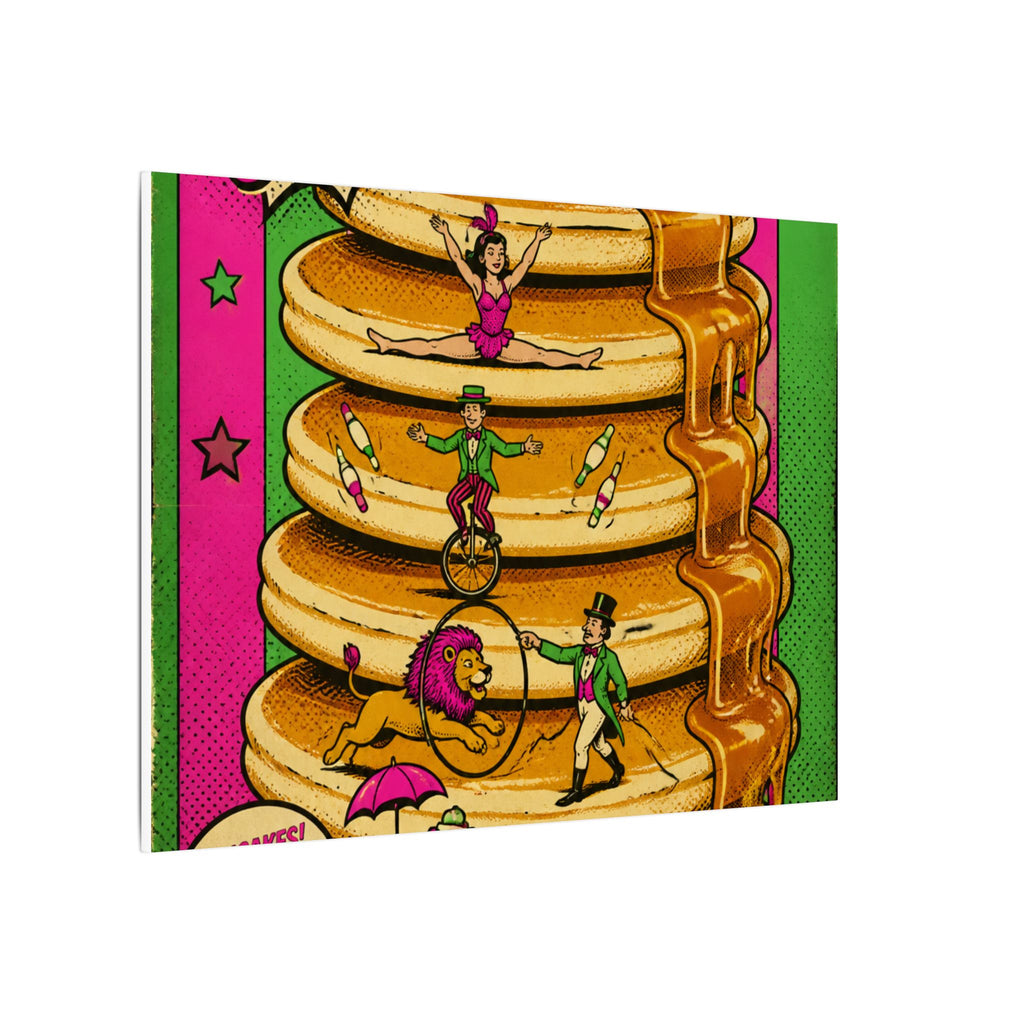 Pancake Stack Platform Wall Art Canvas 24×36 Pop Art Restaurant Decor Maximalist Print