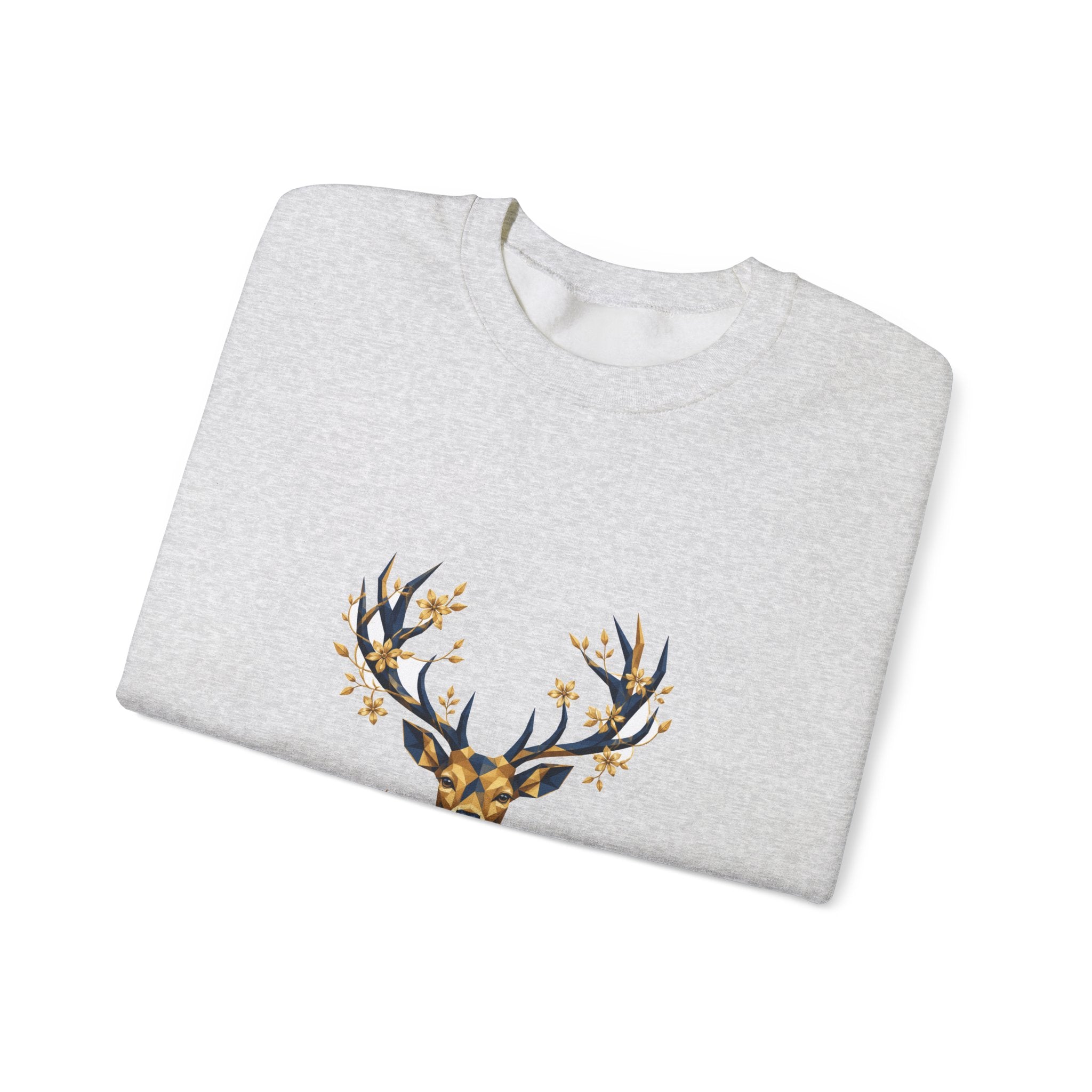 Matching Couple Sweatshirt - Bear & Deer Matching Couple Comfort Colors Crew Geometric Art His Hers Love Gift - Design B