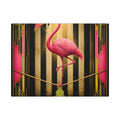 Flamingo Tightrope Wall Art Canvas 16×20 Art Deco Entryway Decor Maximalist Print