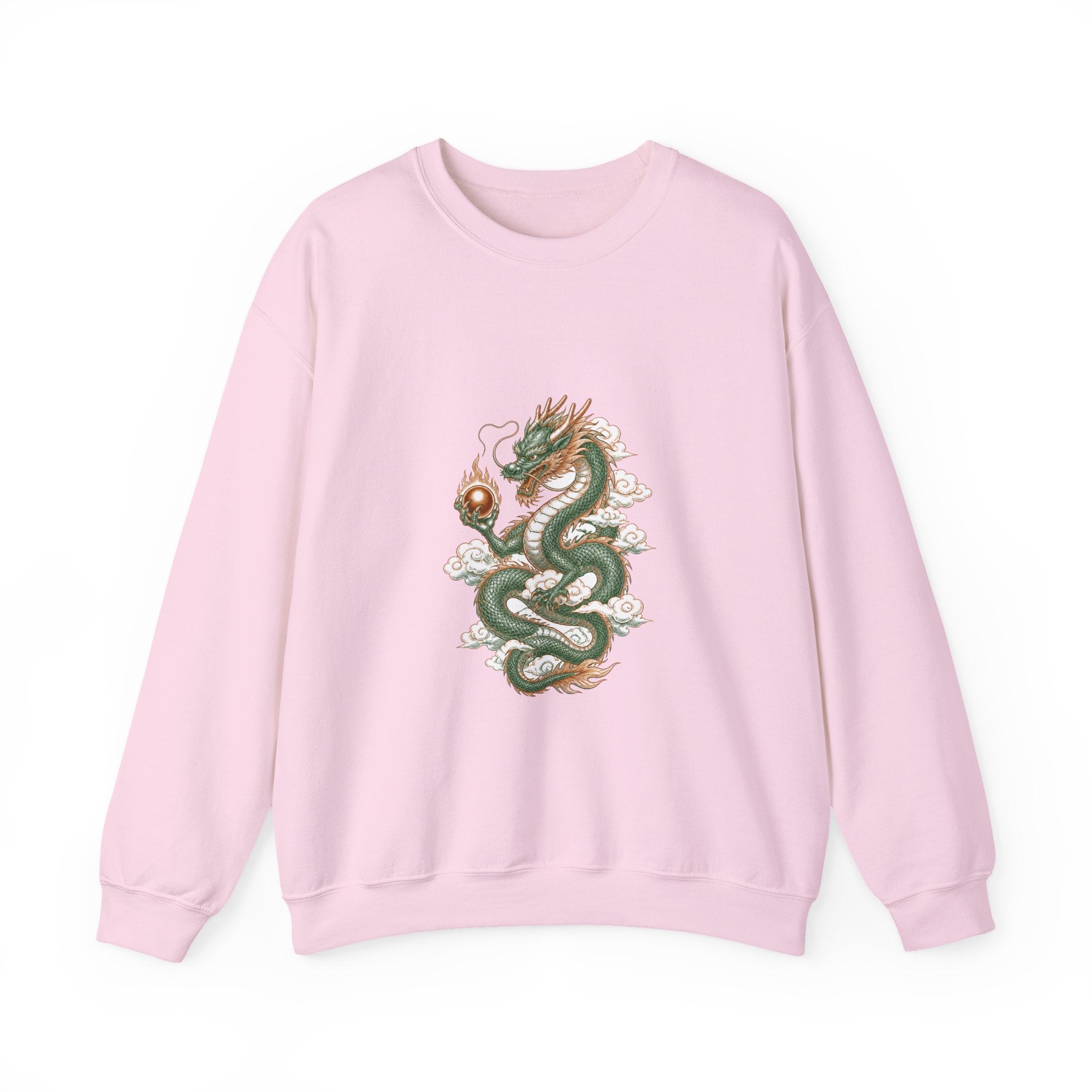 Matching Couple Sweatshirt - Dragon & Phoenix Matching Couple Comfort Colors Crew Hand-Drawn Art His Hers Anniversary Gift - Design A