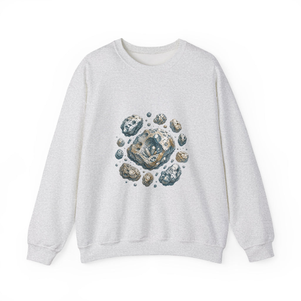 Matching Couple Sweatshirt - Comet & Asteroid Matching Couple Premium Fleece Sweatshirt Hand-Drawn Art His Hers Anniversary Gift - Design B