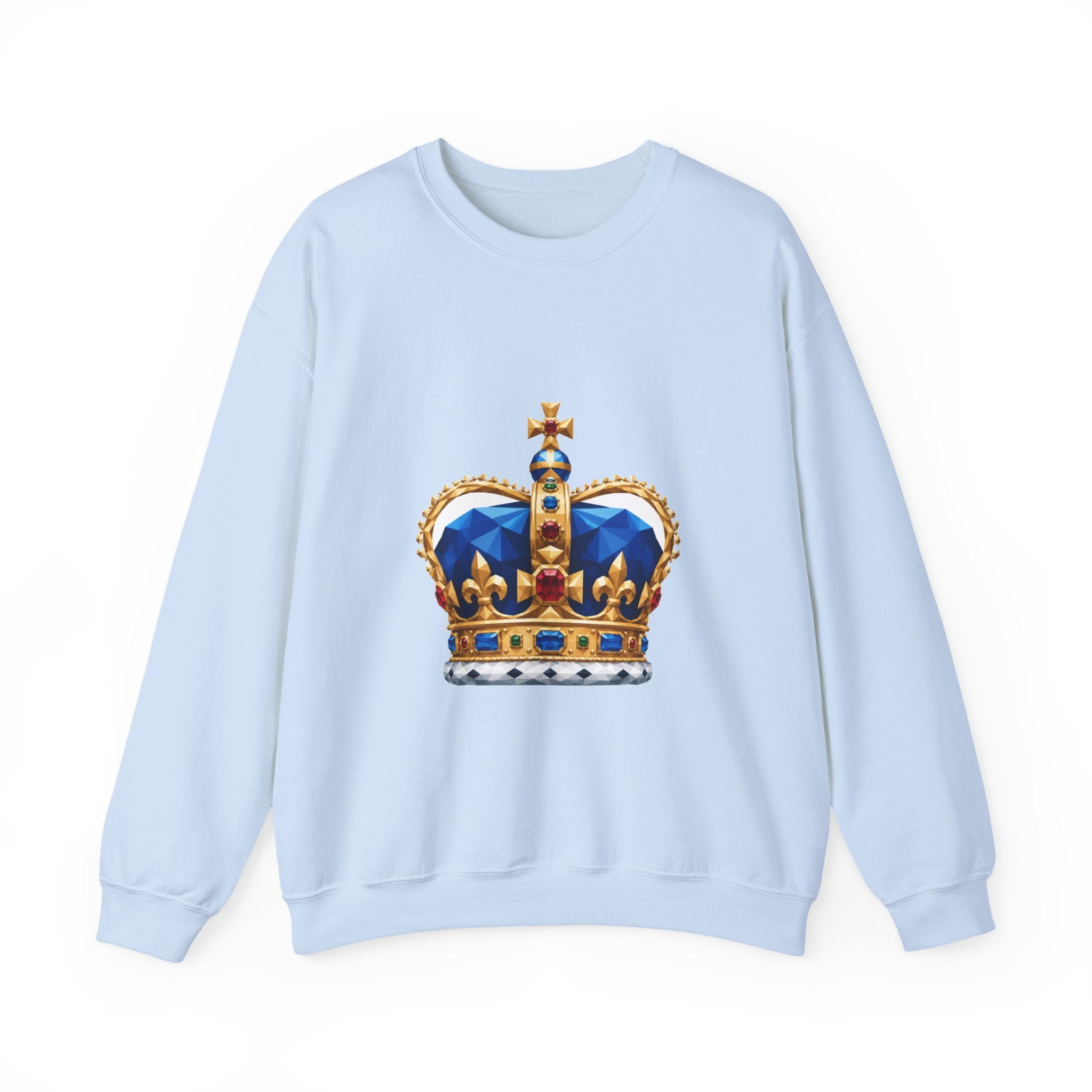 Matching Couple Sweatshirt - Crown & Shield Matching Couple Comfort Colors Crew Geometric Art His Hers Love Gift - Design A