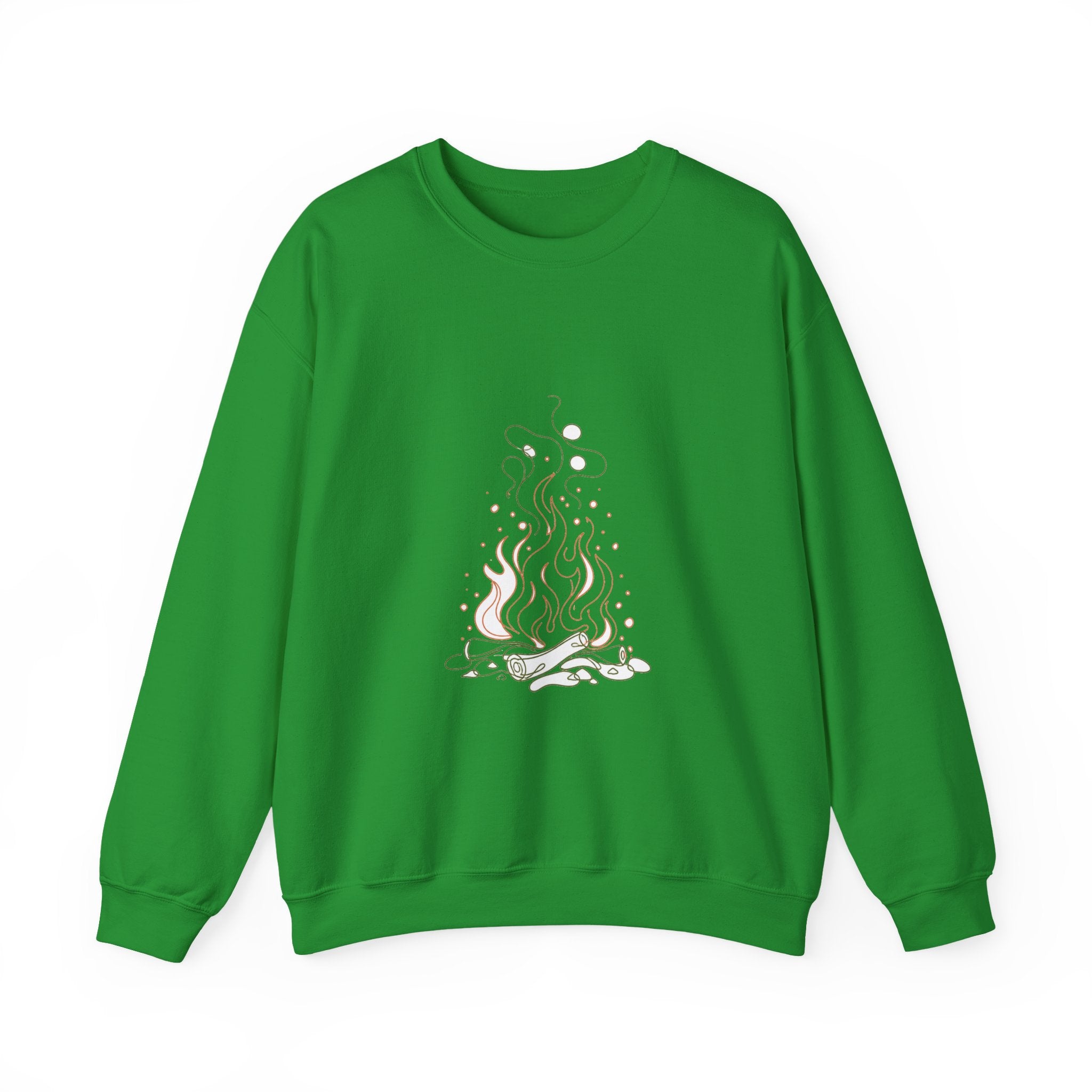 Matching Couple Sweatshirt - Wildfire & Waterfall Matching Couple Comfort Colors Crew Minimalist Art His Hers Christmas Gift - Design A