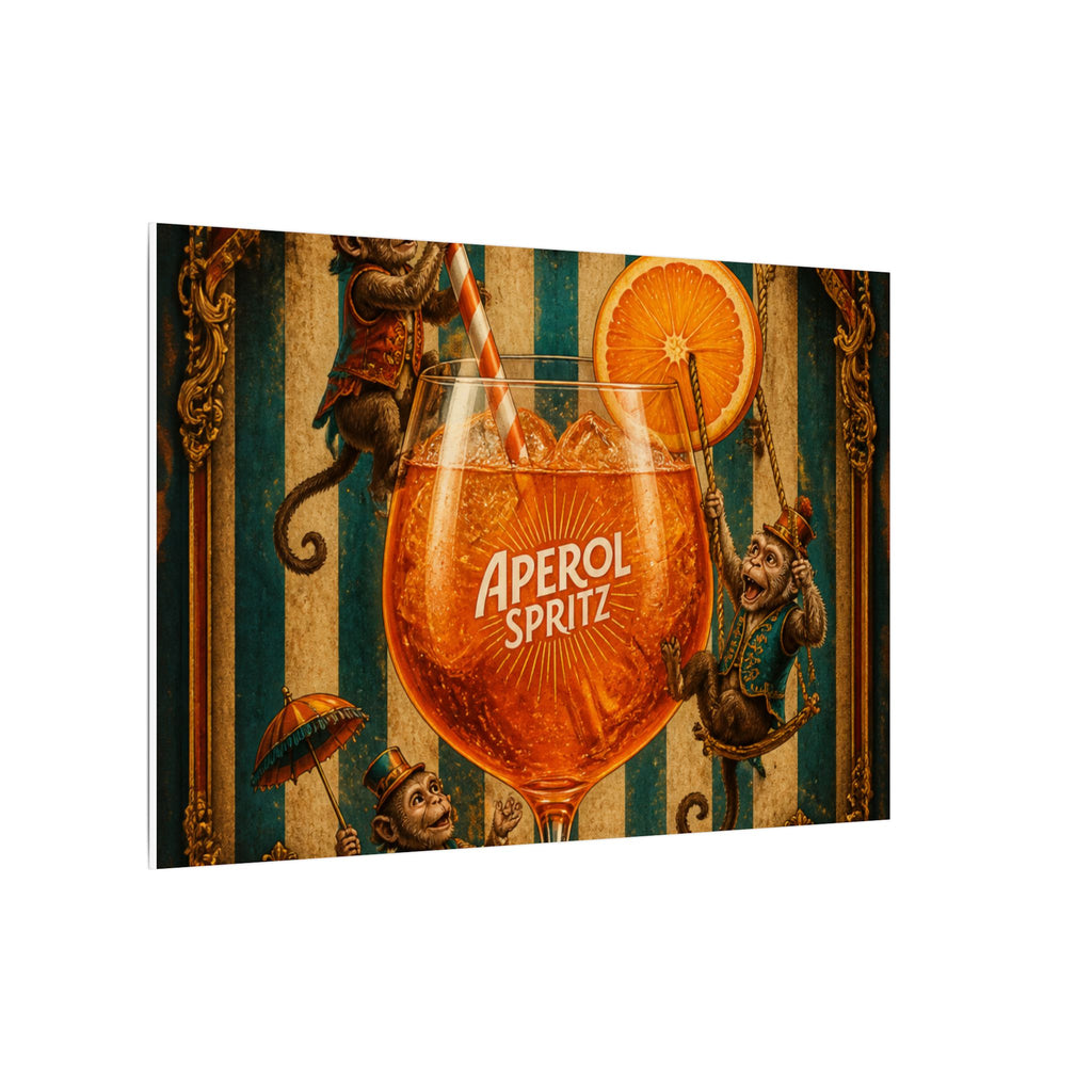 Aperol Spritz Monkeys Wall Art Canvas 16×20 Baroque Home Office Decor Maximalist Print