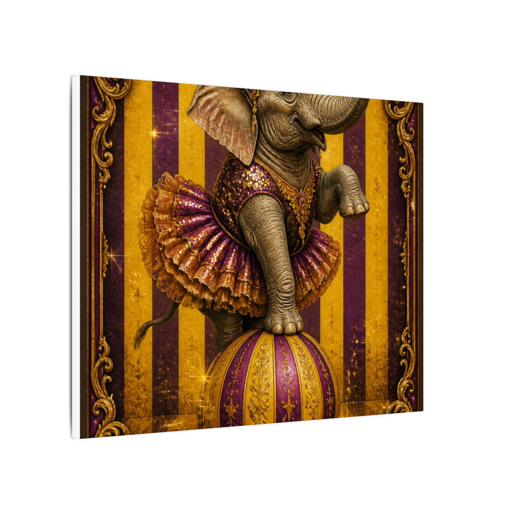 Elephant on Ball Wall Art Canvas 16×20 Baroque Home Office Decor Maximalist Print