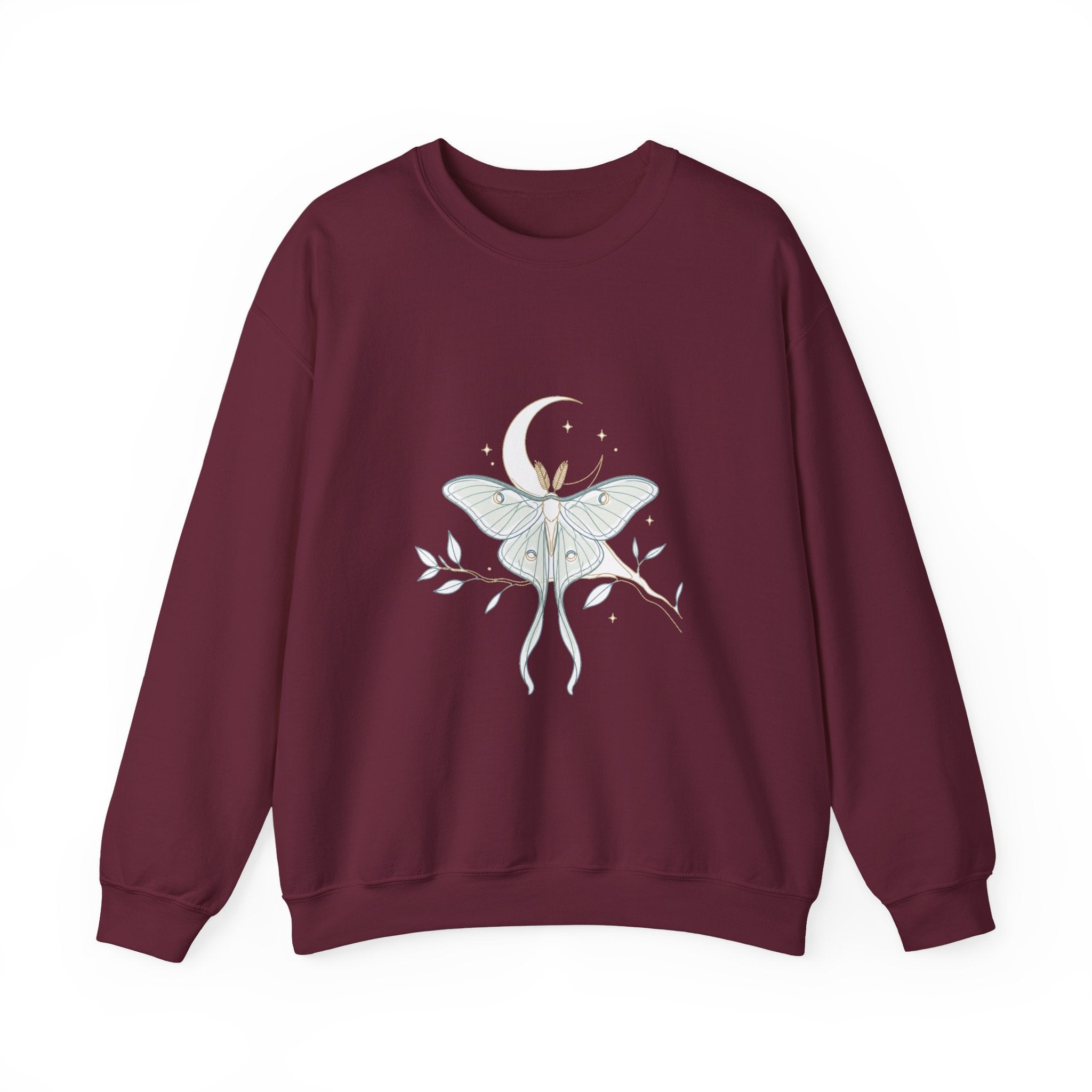 Matching Couple Sweatshirt - Butterfly & Moth Matching Couple Comfort Colors Crew Minimalist Art His Hers Christmas Gift - Design B