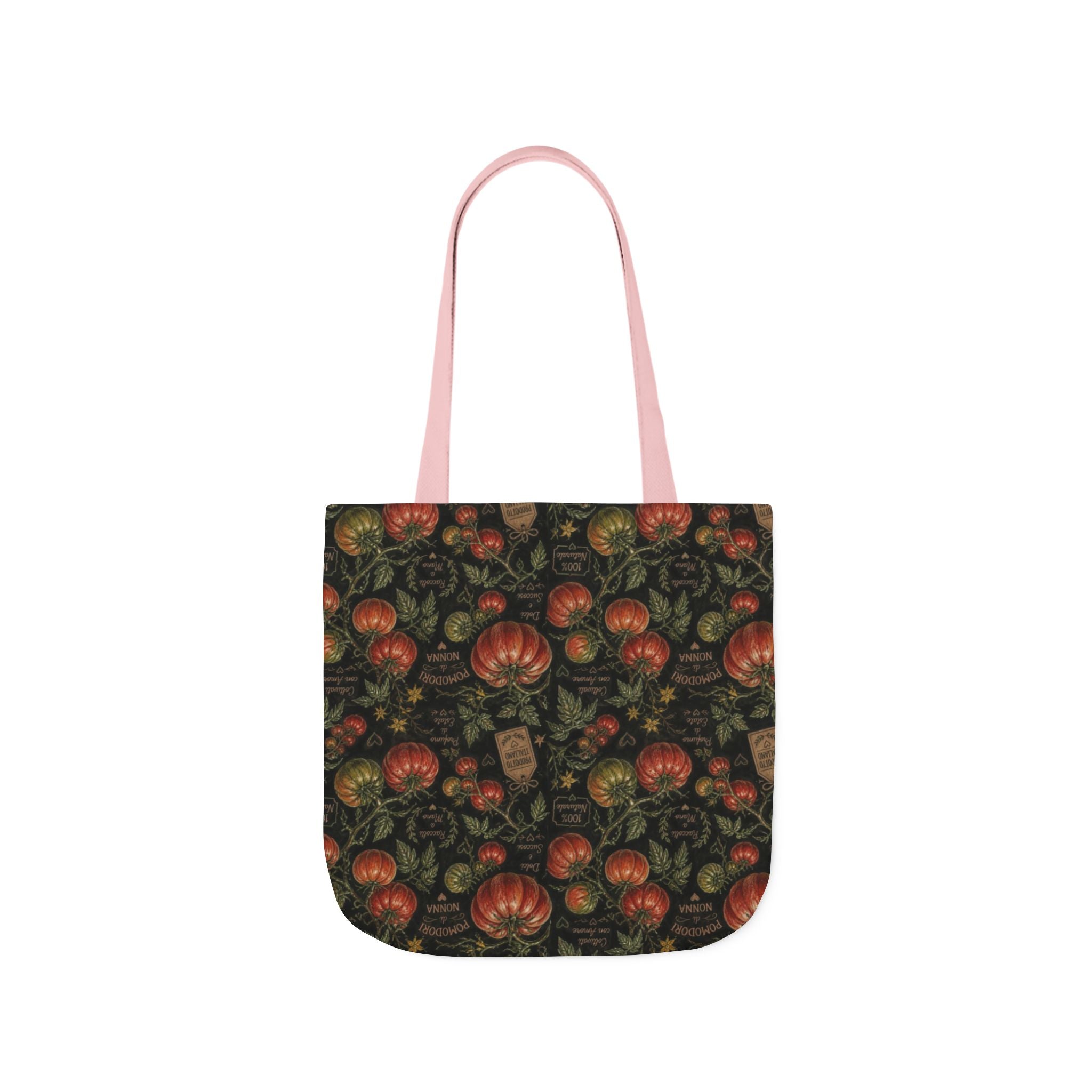 Heritage Tomatoes Canvas Tote Bag Mediterranean Kitchen Chalk Art Design Italian Cottagecore Gift