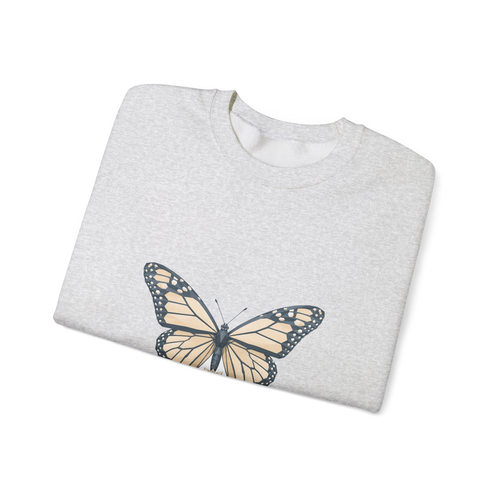 Matching Couple Sweatshirt - Butterfly & Moth Matching Couple Premium Fleece Sweatshirt Geometric Art His Hers Love Gift - Design A
