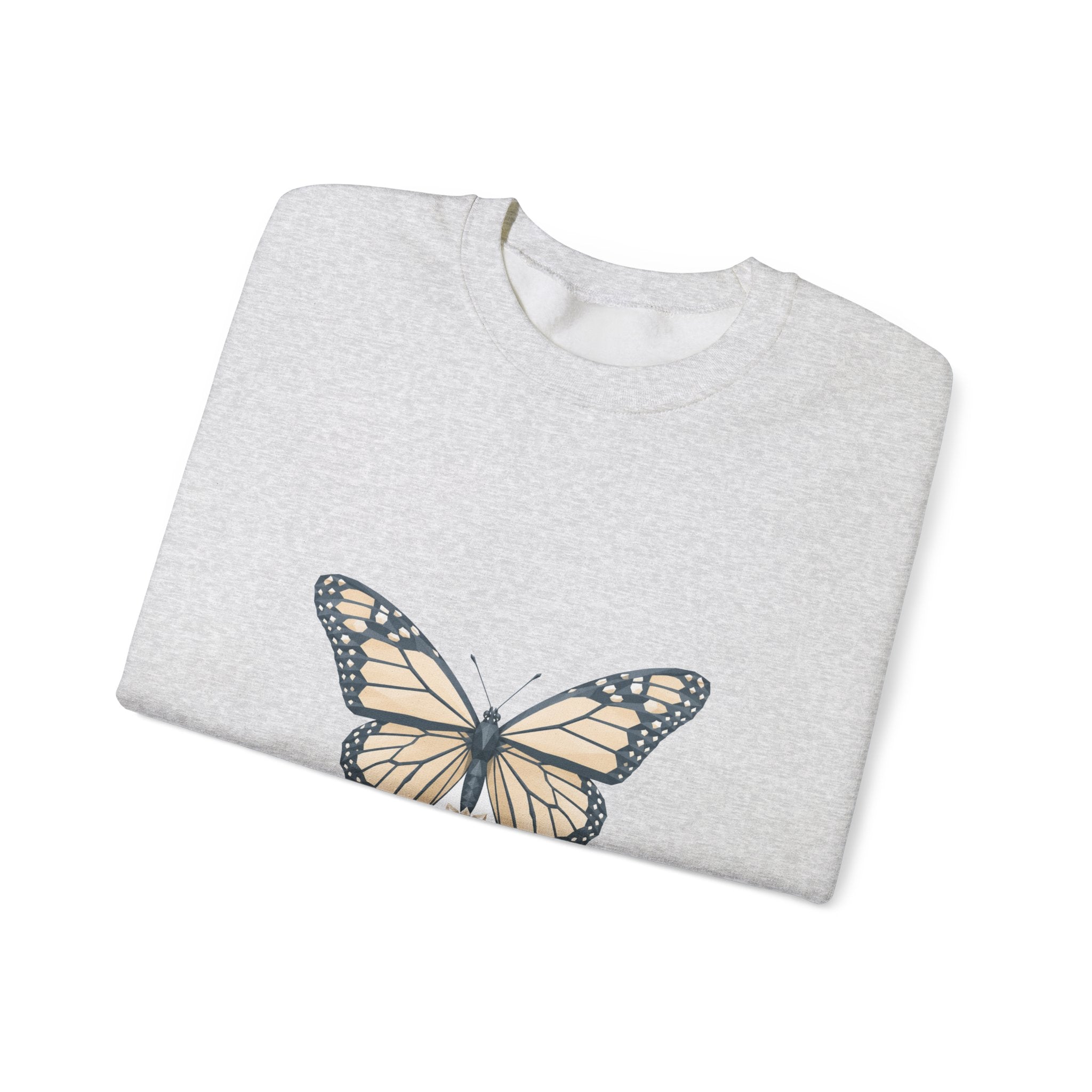 Matching Couple Sweatshirt - Butterfly & Moth Matching Couple Premium Fleece Sweatshirt Geometric Art His Hers Love Gift - Design A
