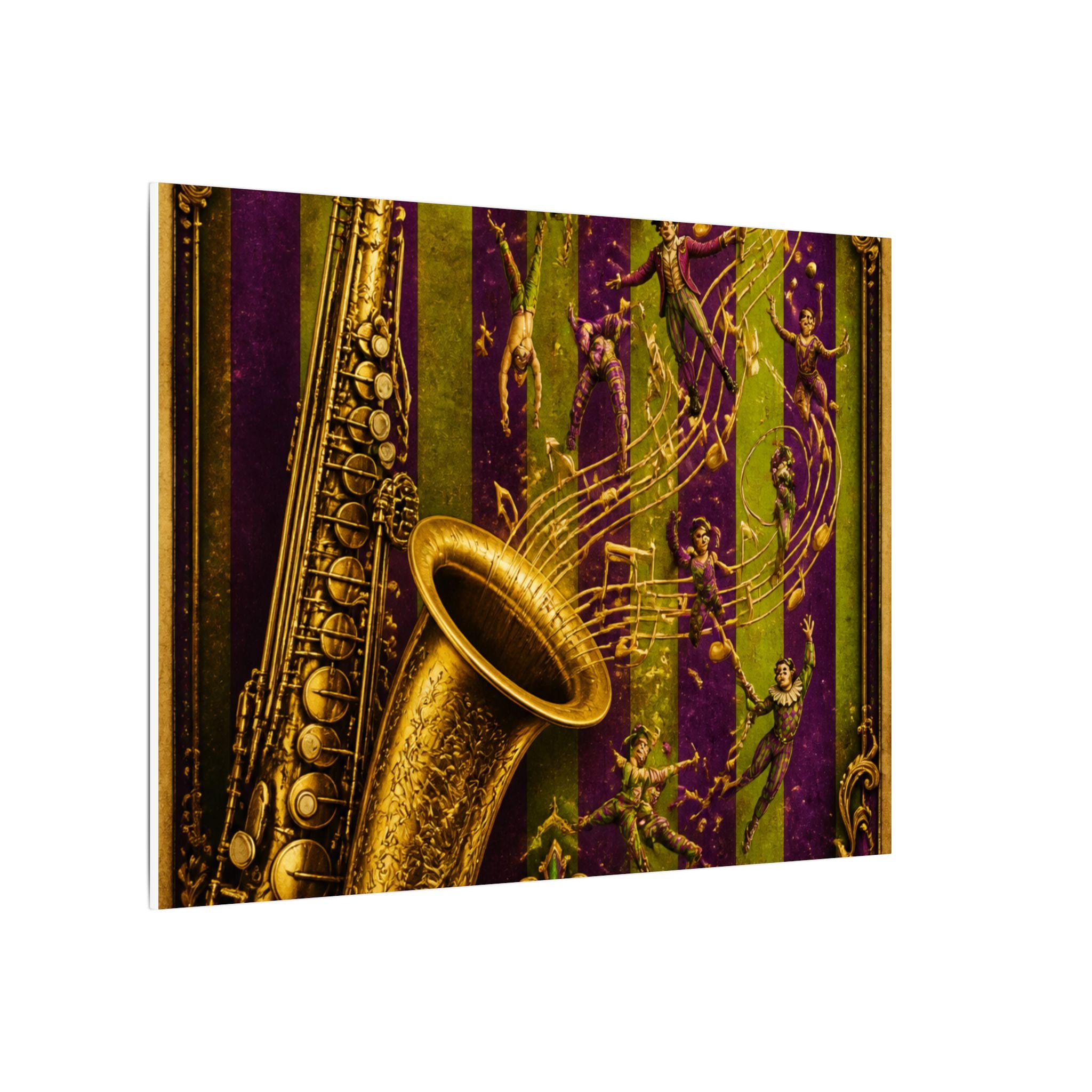 Saxophone Music Circus Wall Art Canvas 24×36 Baroque Studio Decor Maximalist Print