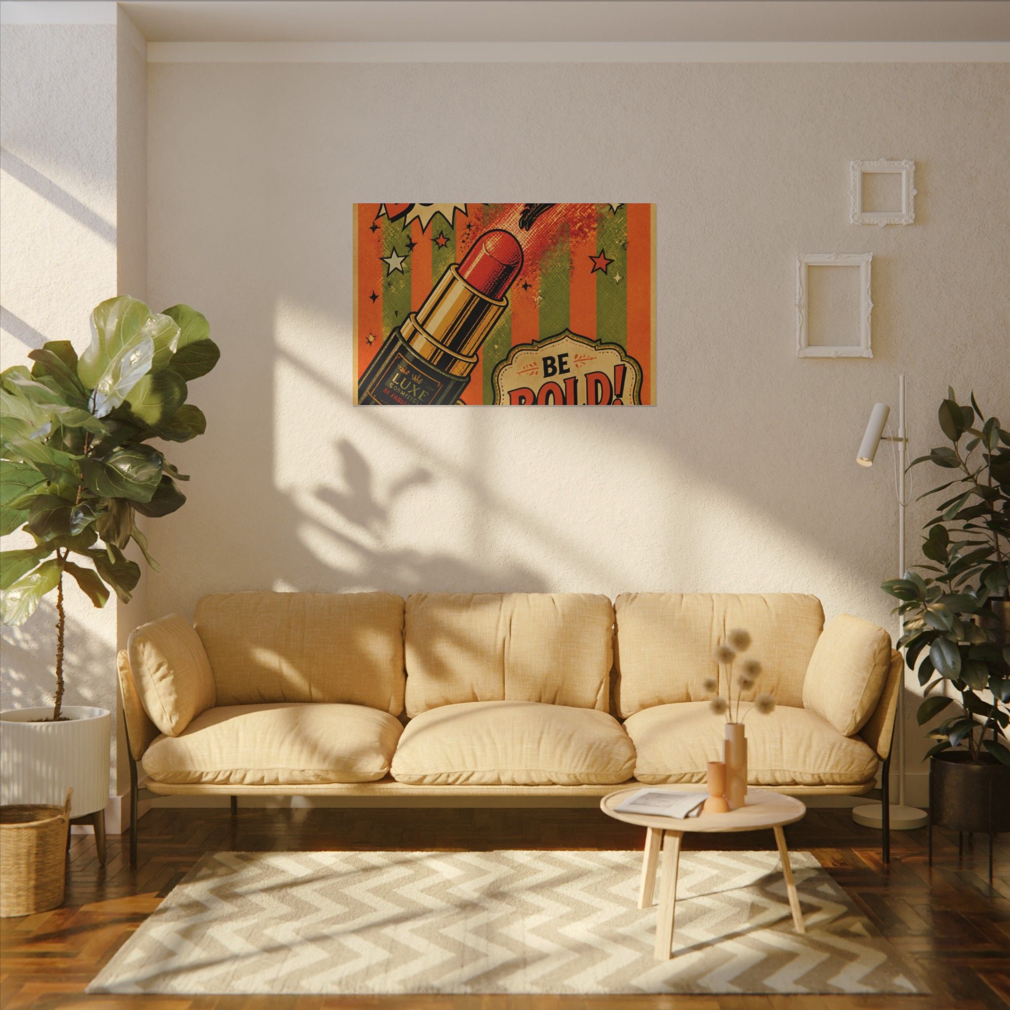 Lipstick Cannon Wall Art Canvas 16×20 Pop Art Living Room Decor Maximalist Print