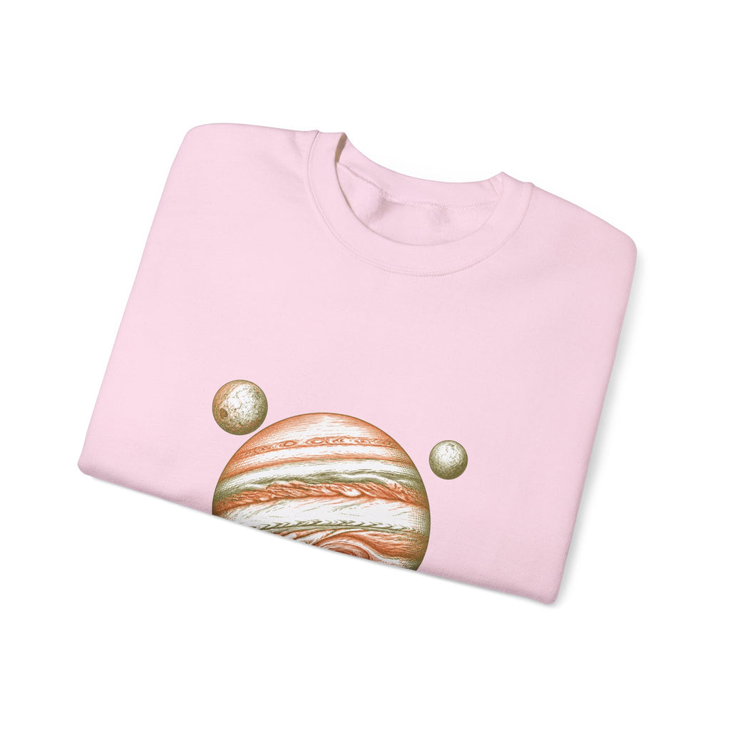 Matching Couple Sweatshirt - Saturn & Jupiter Matching Couple Comfort Colors Crew Hand-Drawn Art His Hers Anniversary Gift - Design B