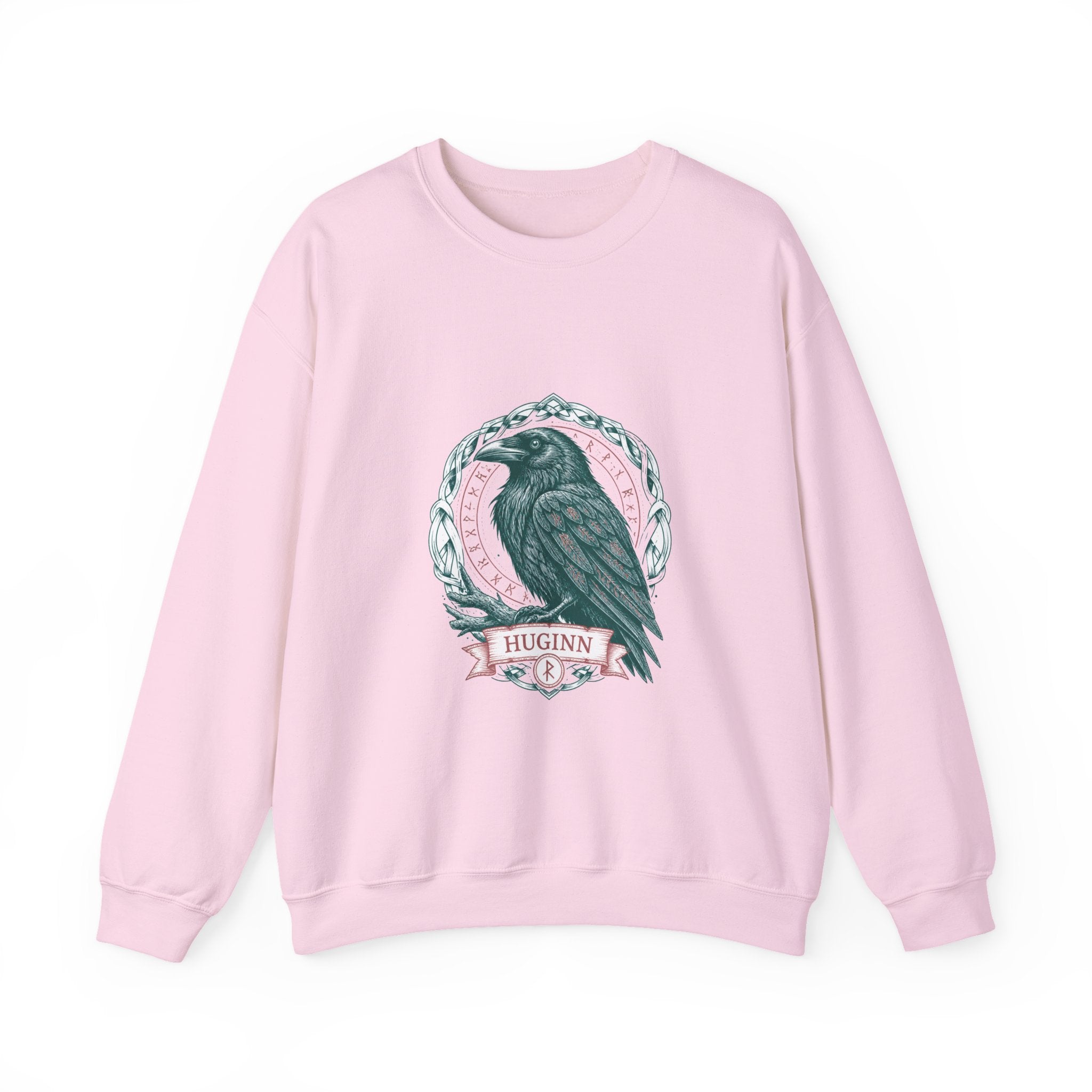Matching Couple Sweatshirt - Huginn & Muninn Matching Couple Premium Fleece Sweatshirt Hand-Drawn Art His Hers Anniversary Gift - Design A