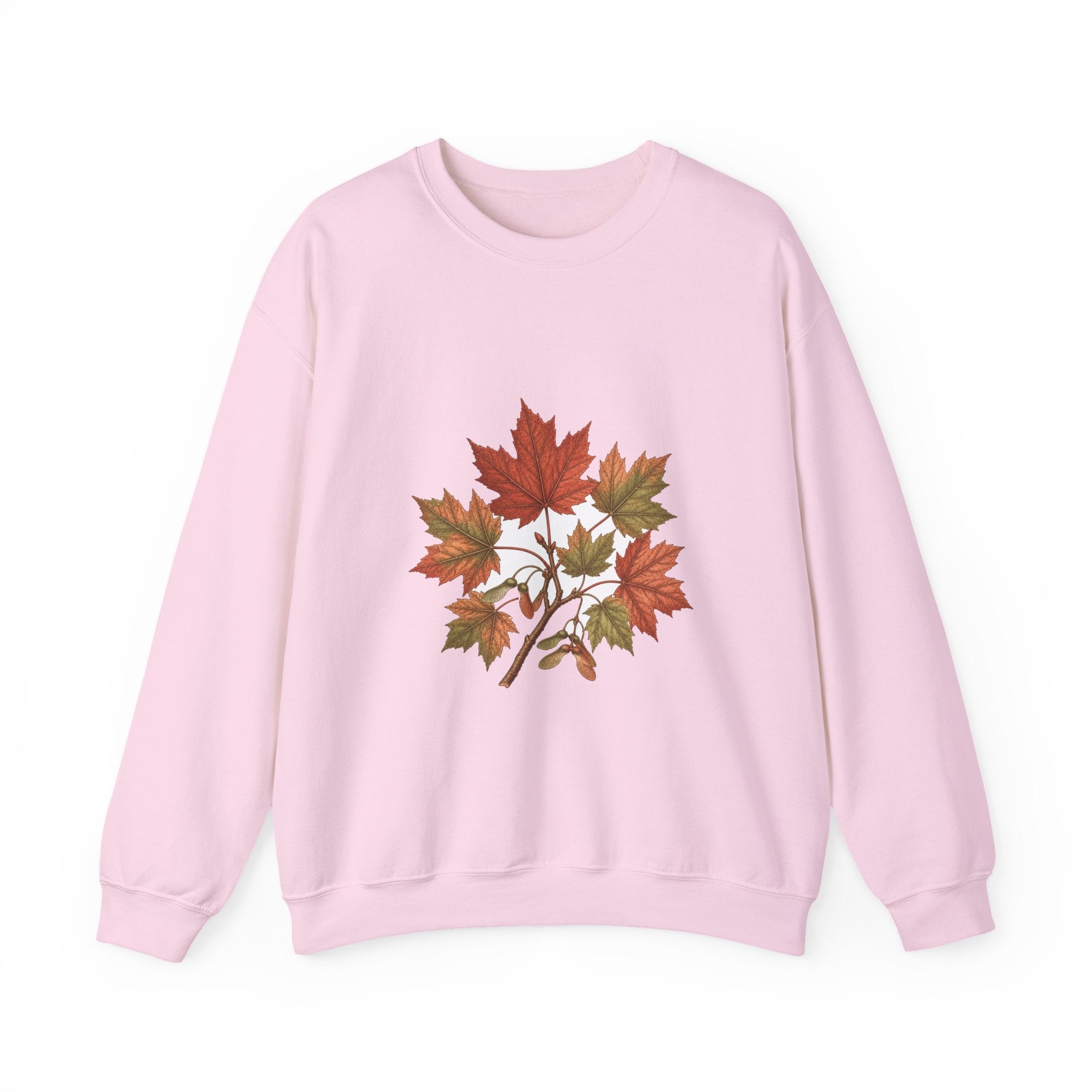 Matching Couple Sweatshirt - Cherry Blossom & Maple Leaf Matching Couple Comfort Colors Crew Vintage Art His Hers Honeymoon Gift - Design B